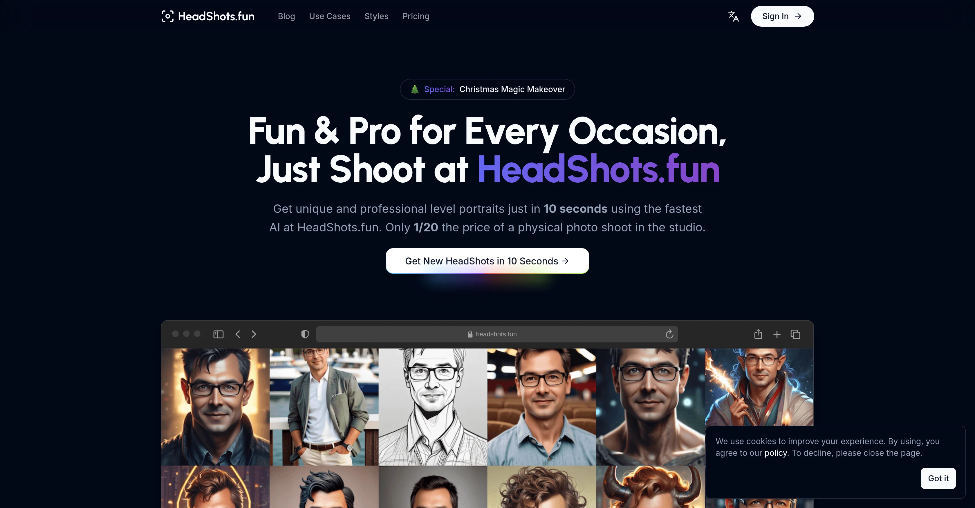 HeadShots.fun website