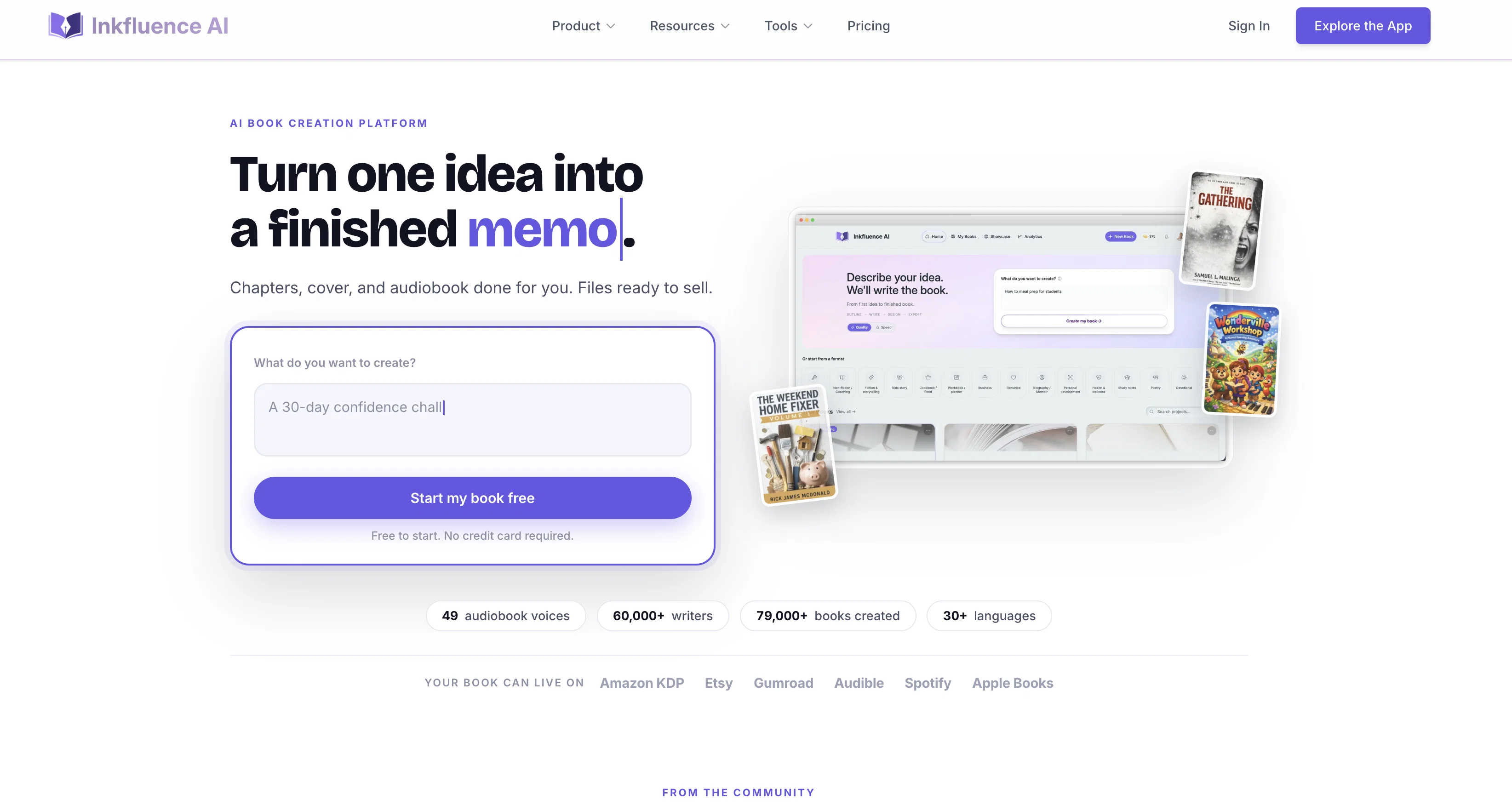 Inkfluence AI website