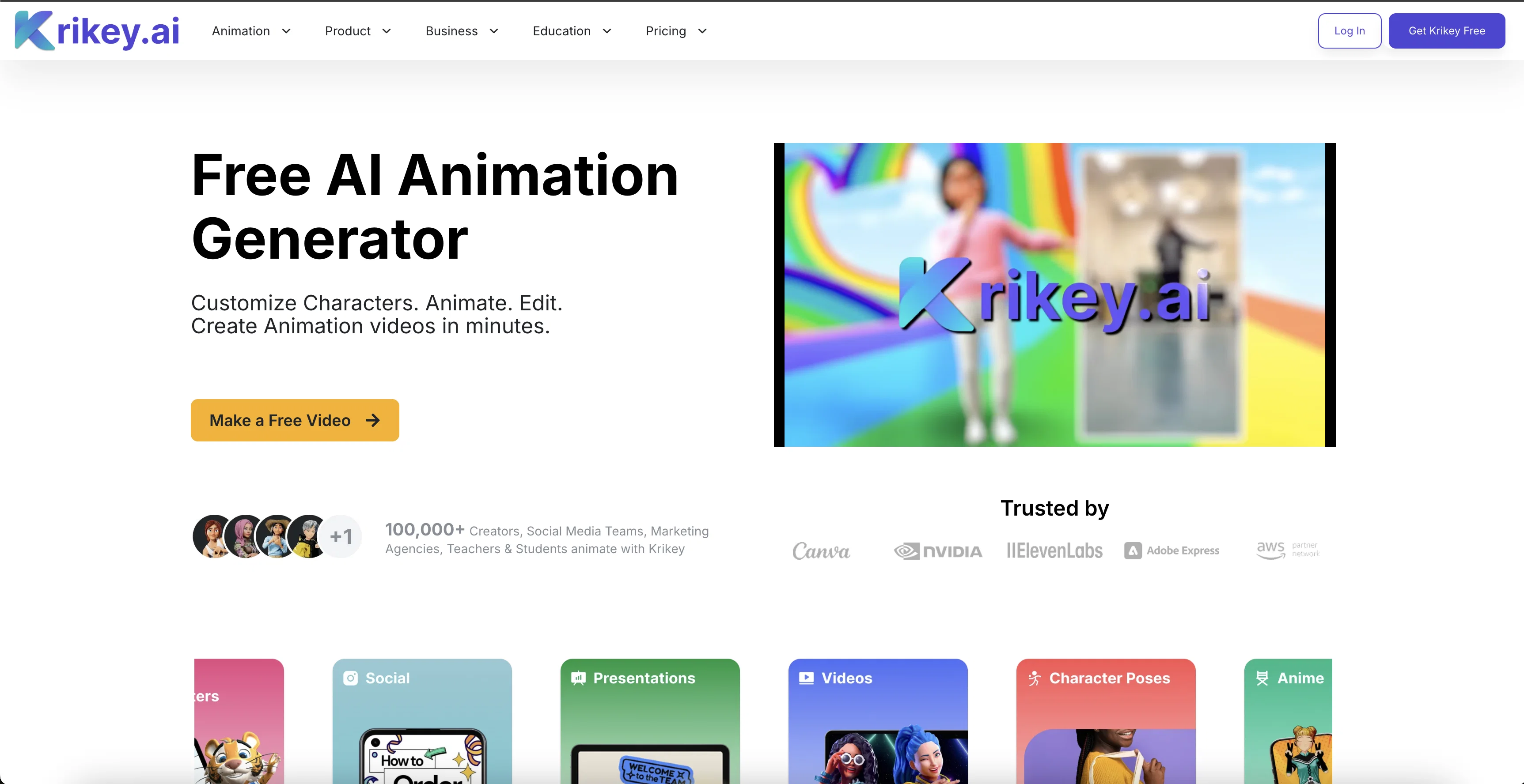 Krikey AI website