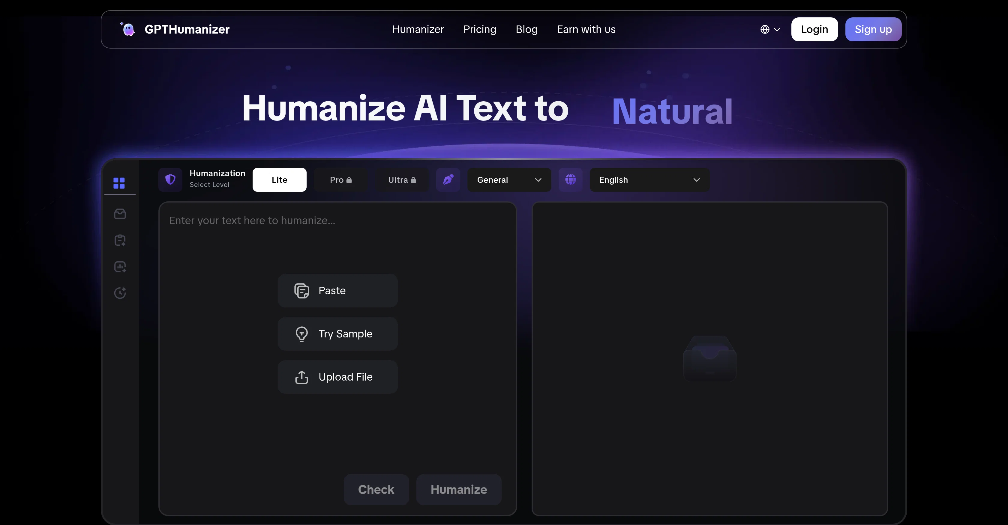 GPTHumanizer website