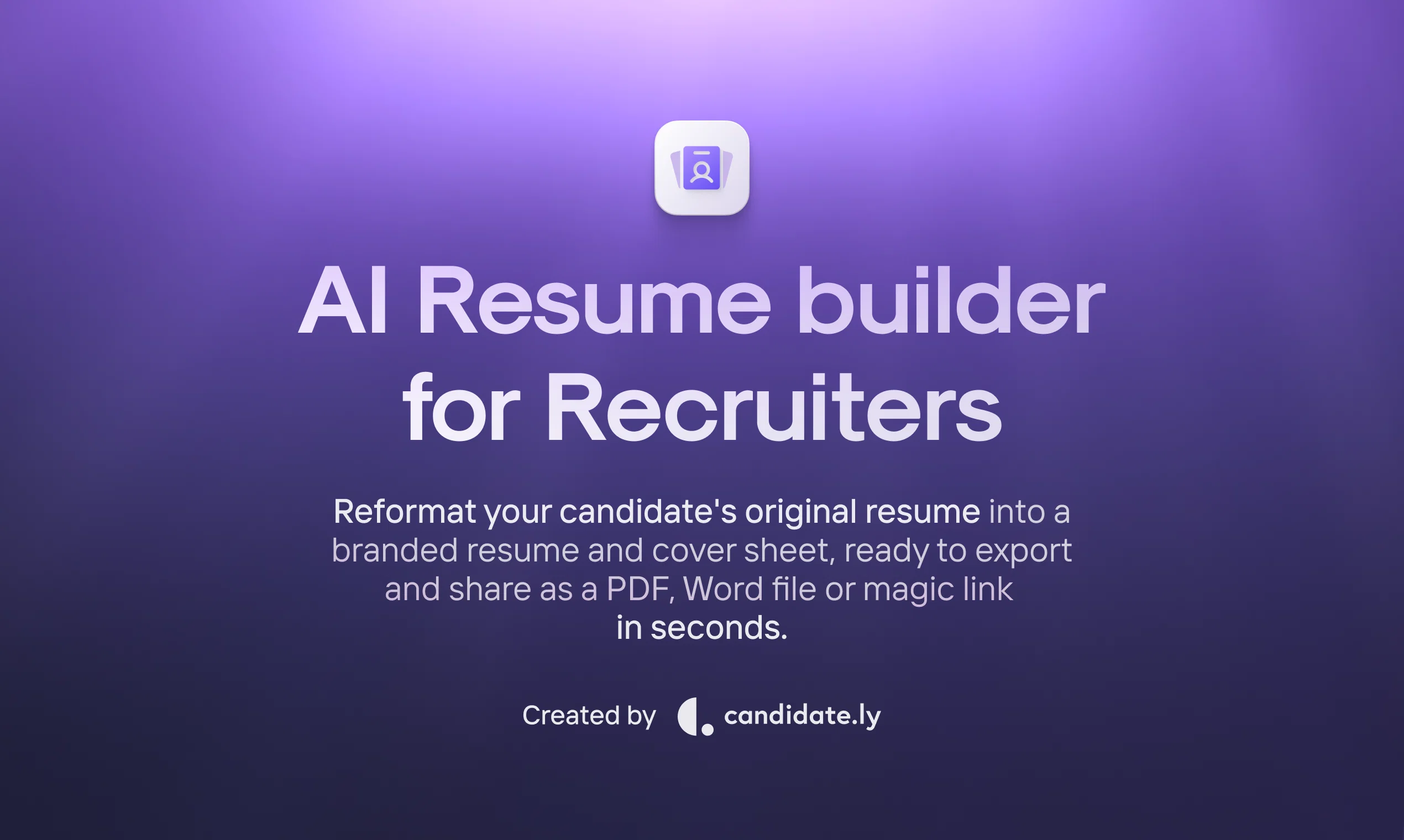AI Resume Builder for Recruiters website