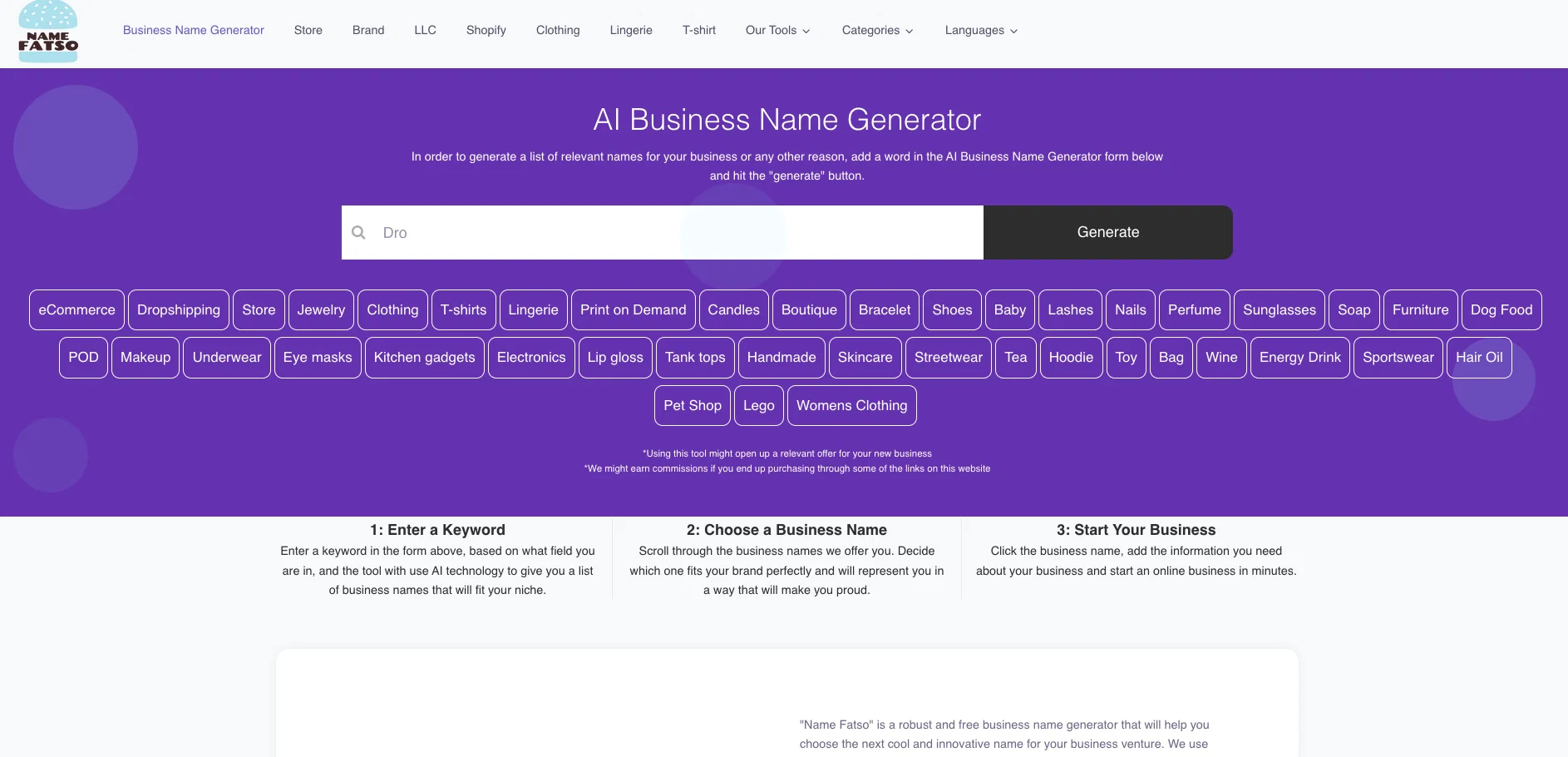 Name Fatso website
