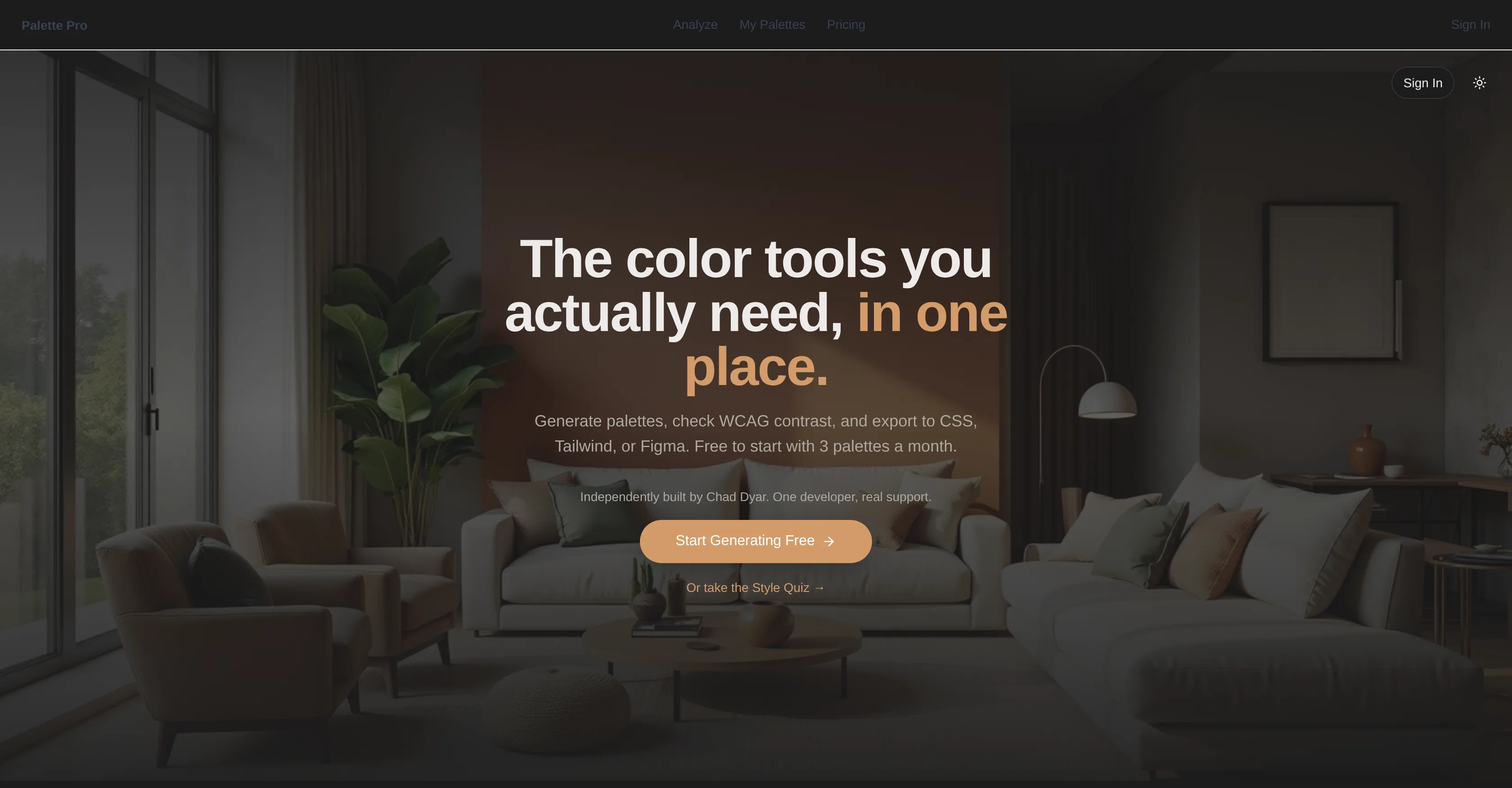 Palette Pro website