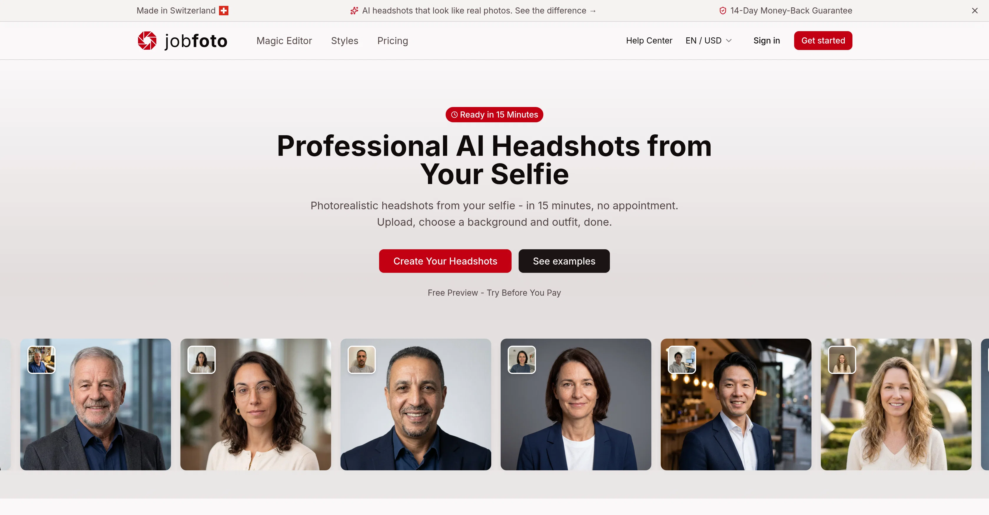 Jobfoto website