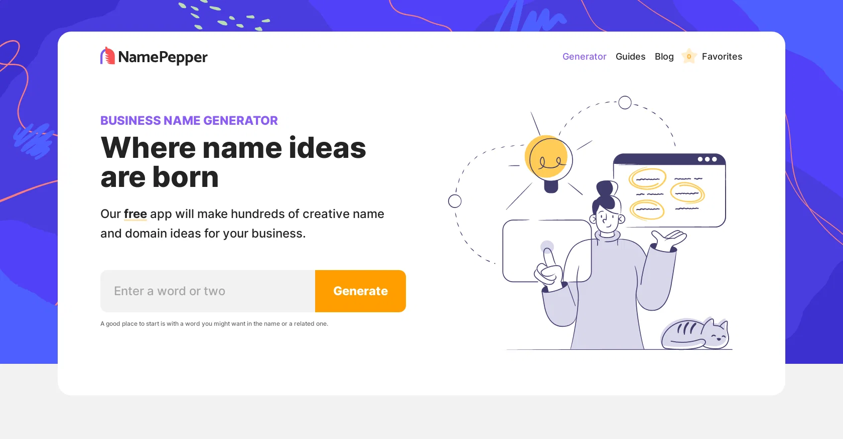 NamePepper website