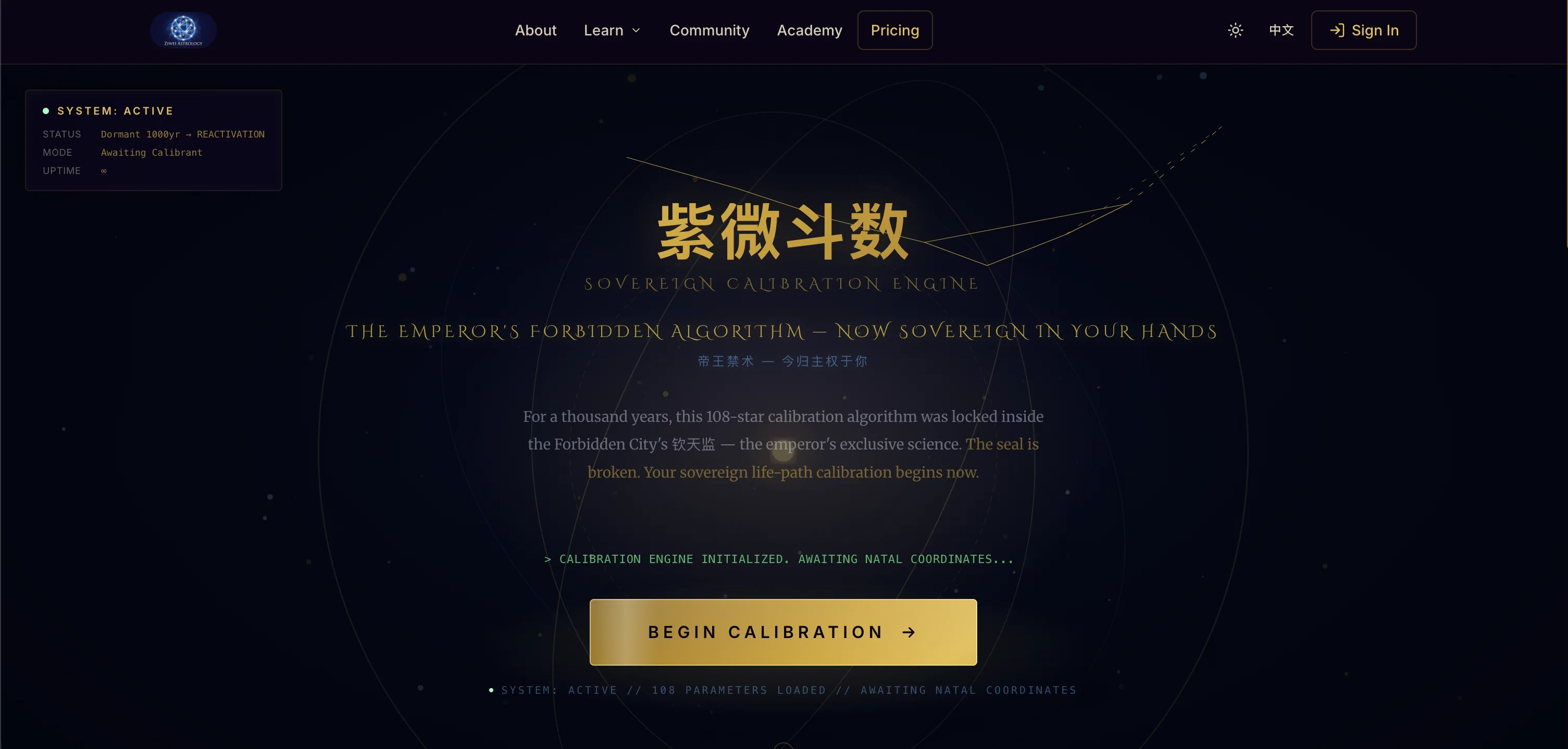 Zi Wei Astrology website