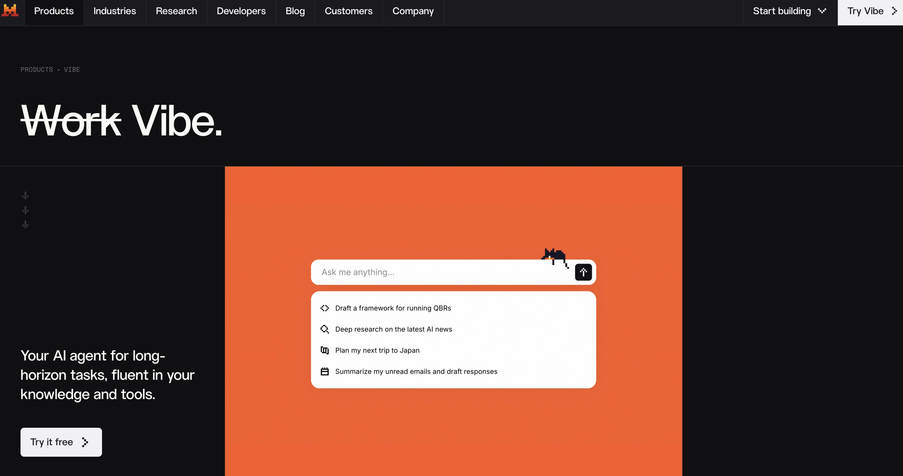 Le Chat by Mistral AI website