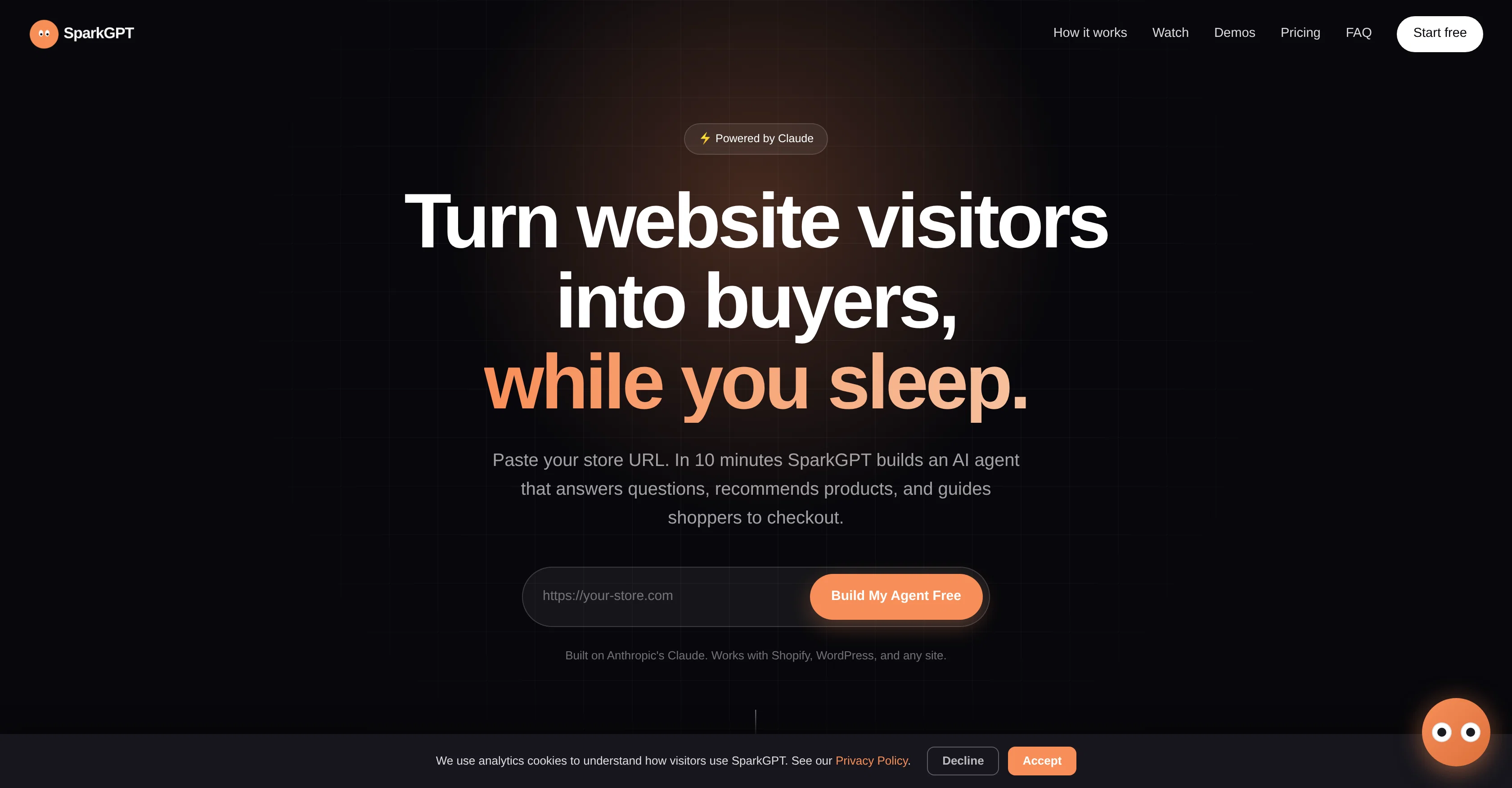 SparkGPT website