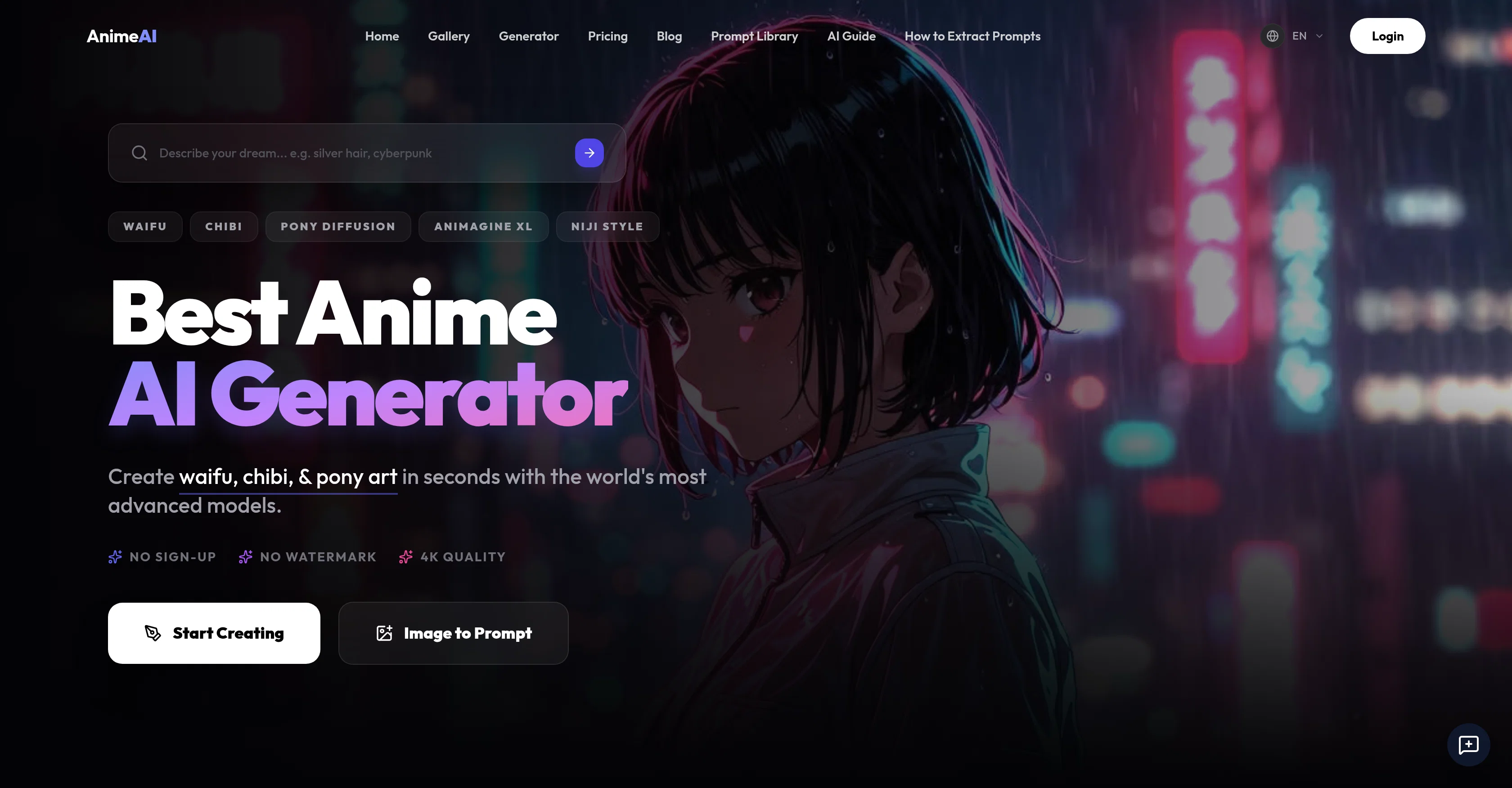 AnimeAI website