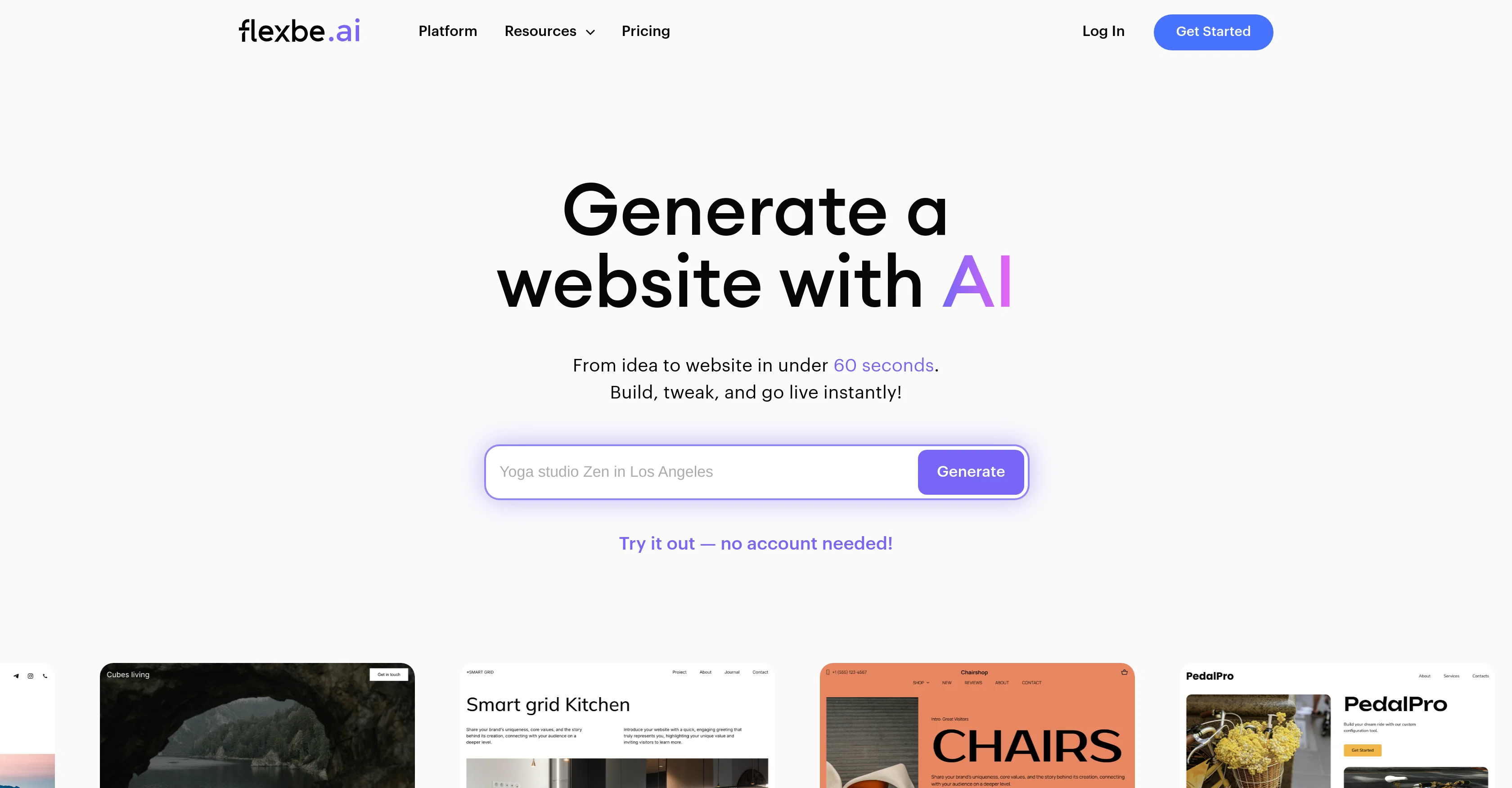 Flexbe.AI website