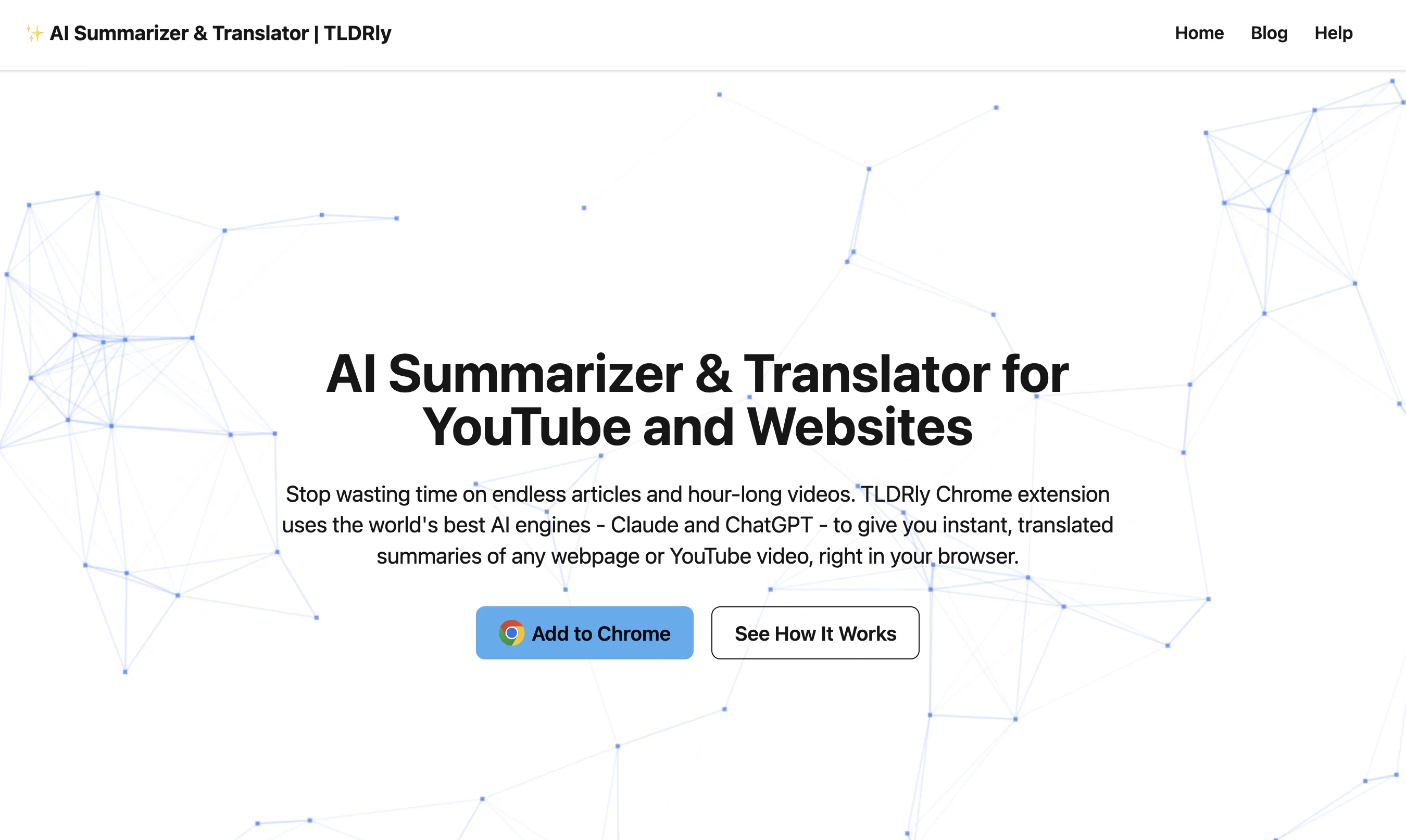 AI YouTube & Web Summarizer + Instant Translator | TL... website