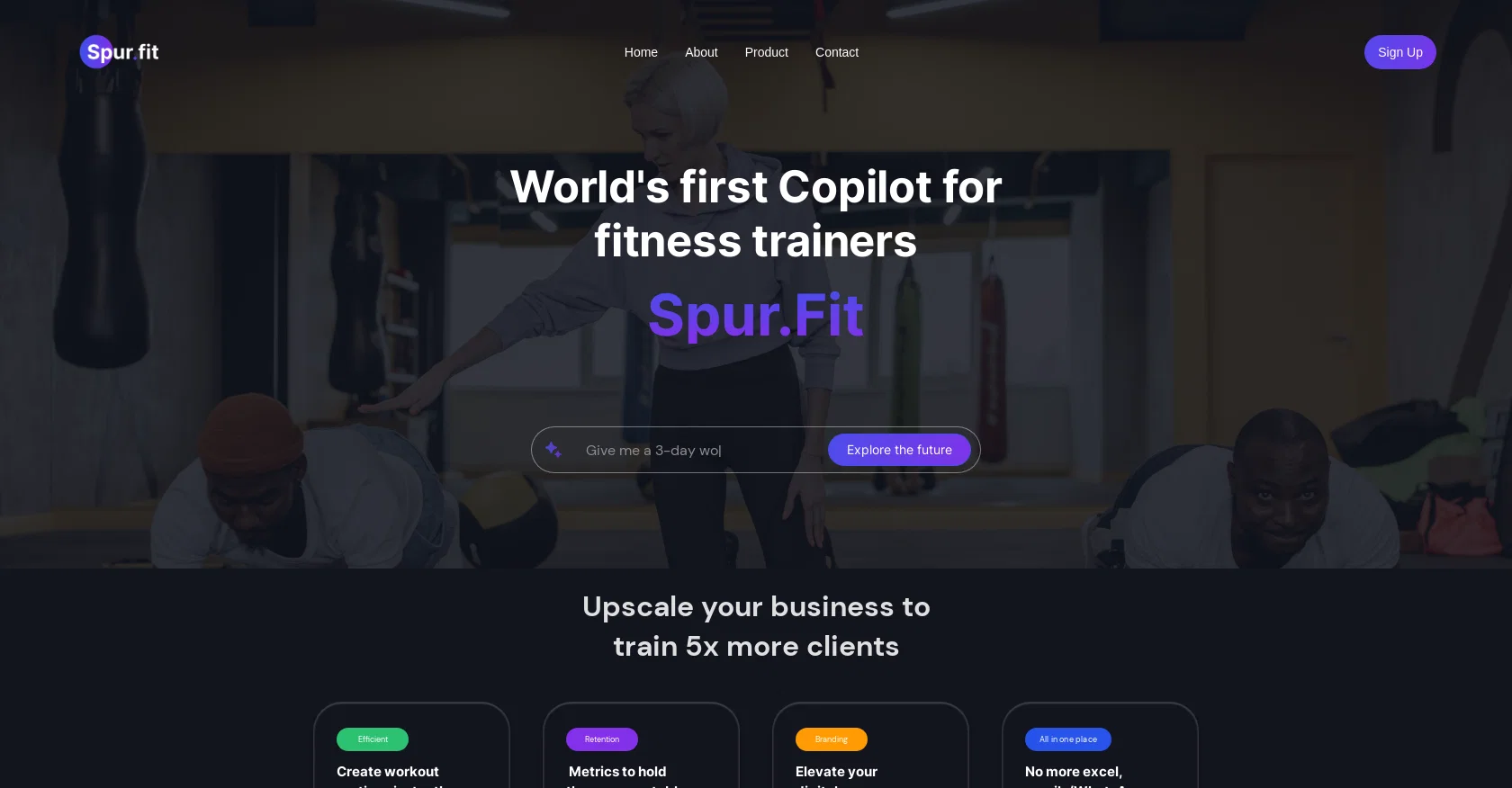 Spur.Fit website