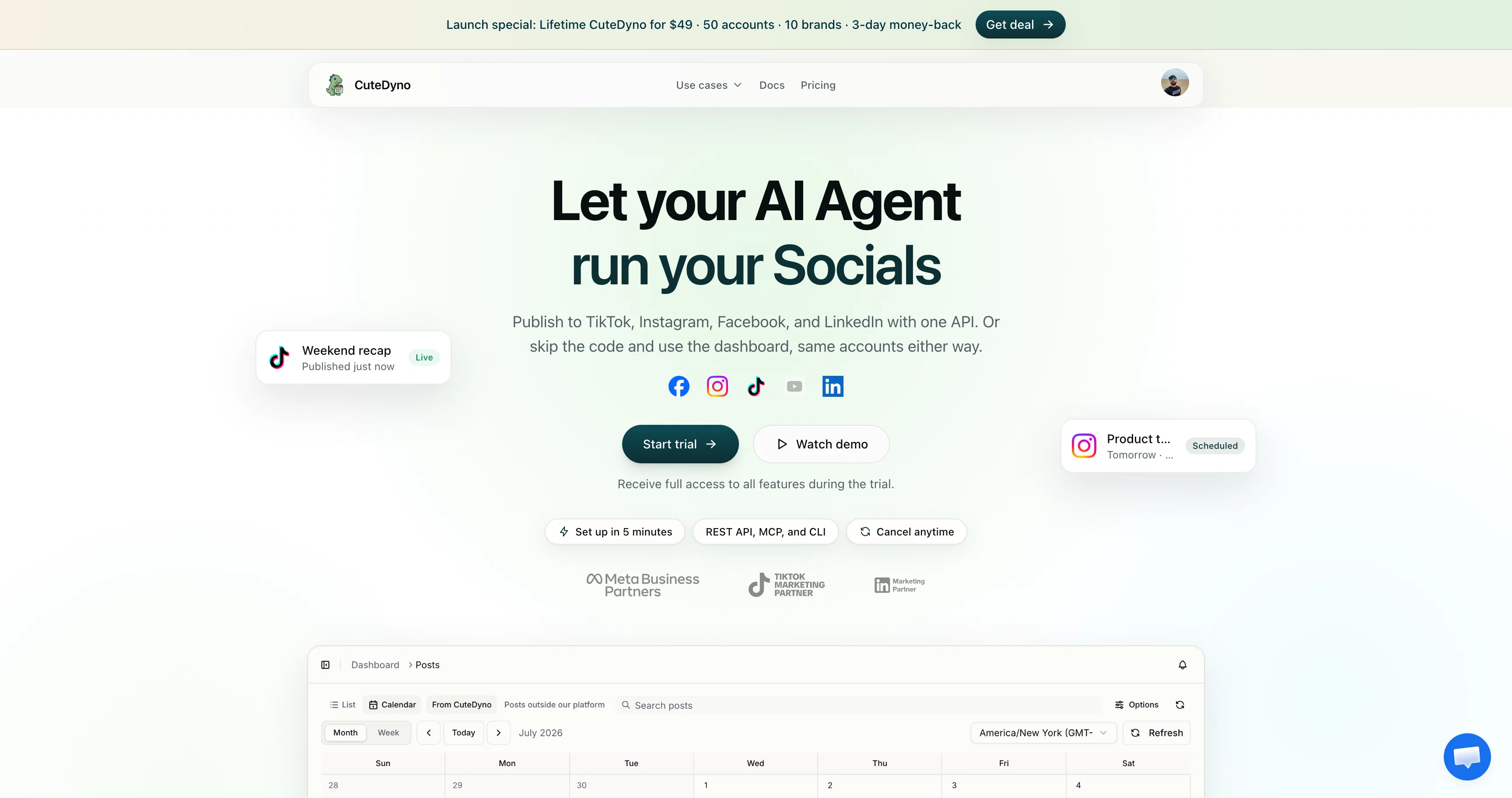 cutedyno.com website