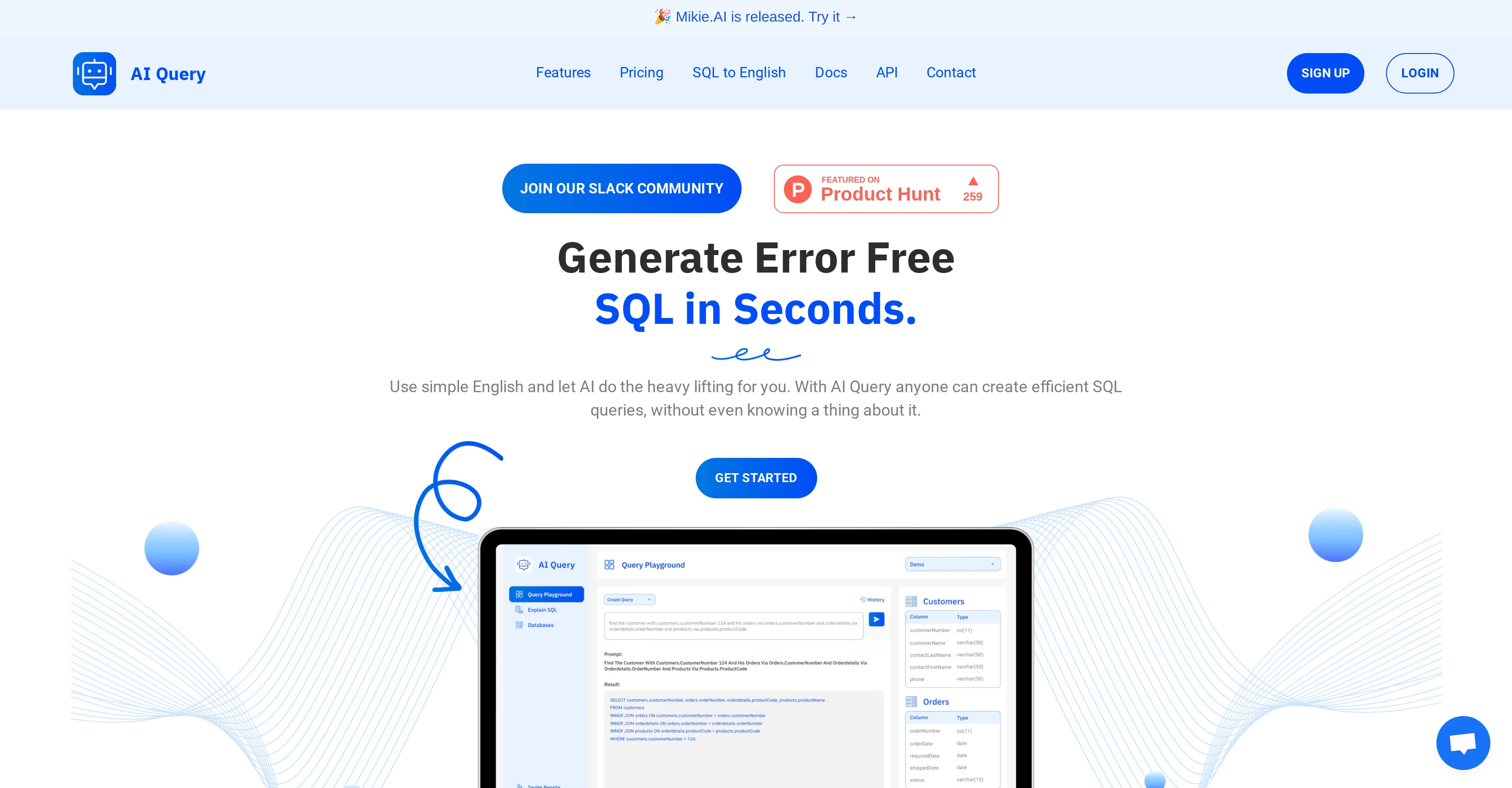 AI Query website