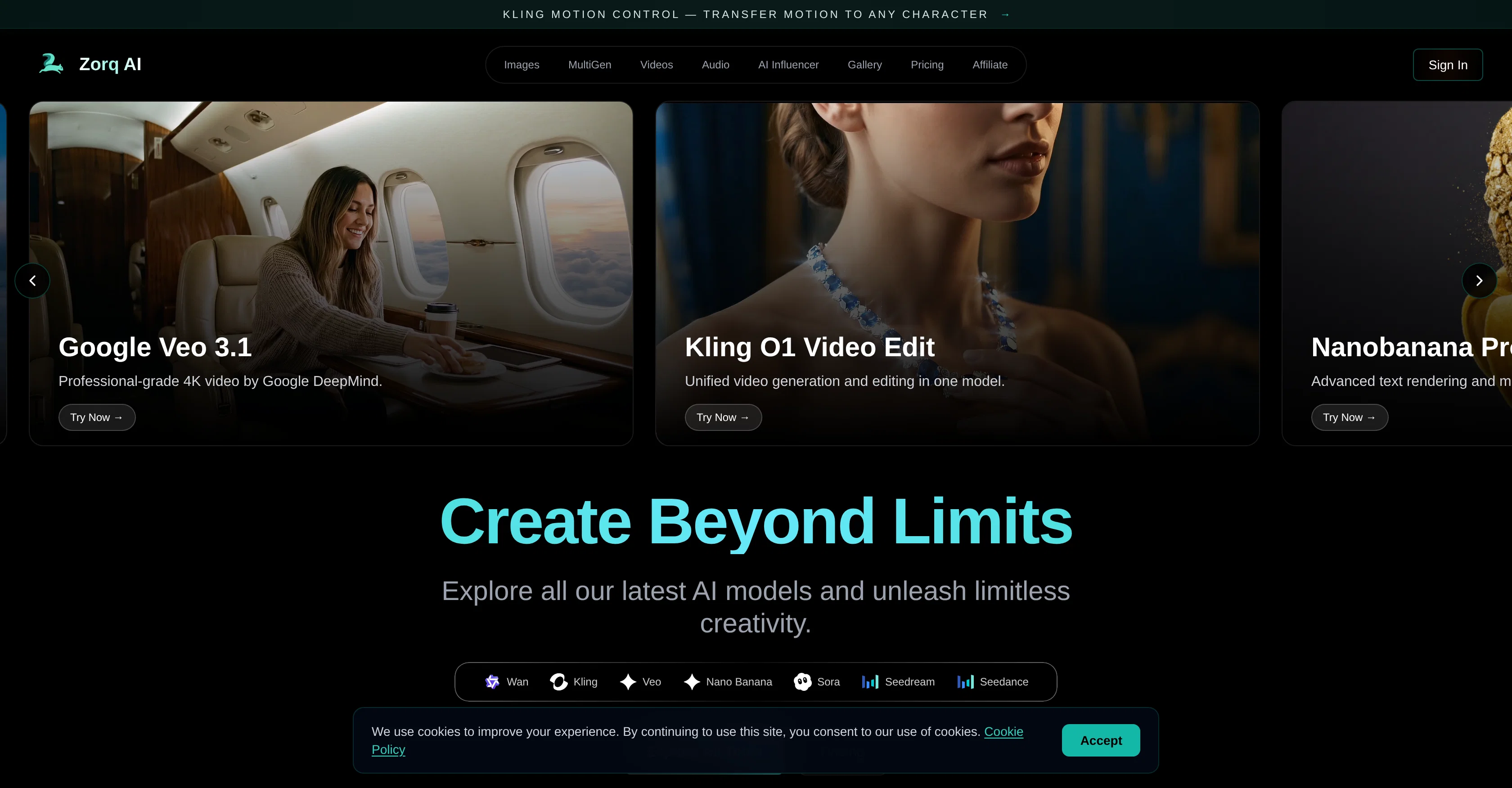 Zorq AI website