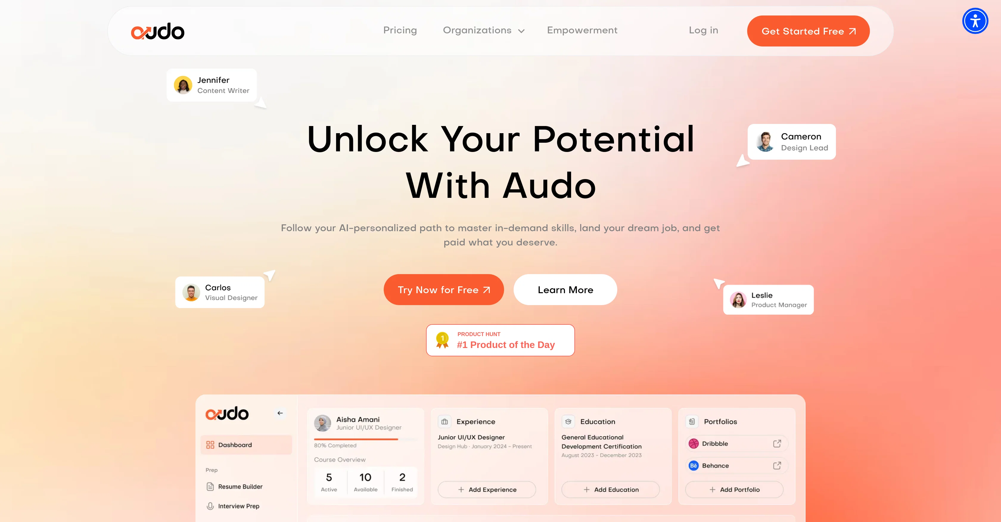 Audo website
