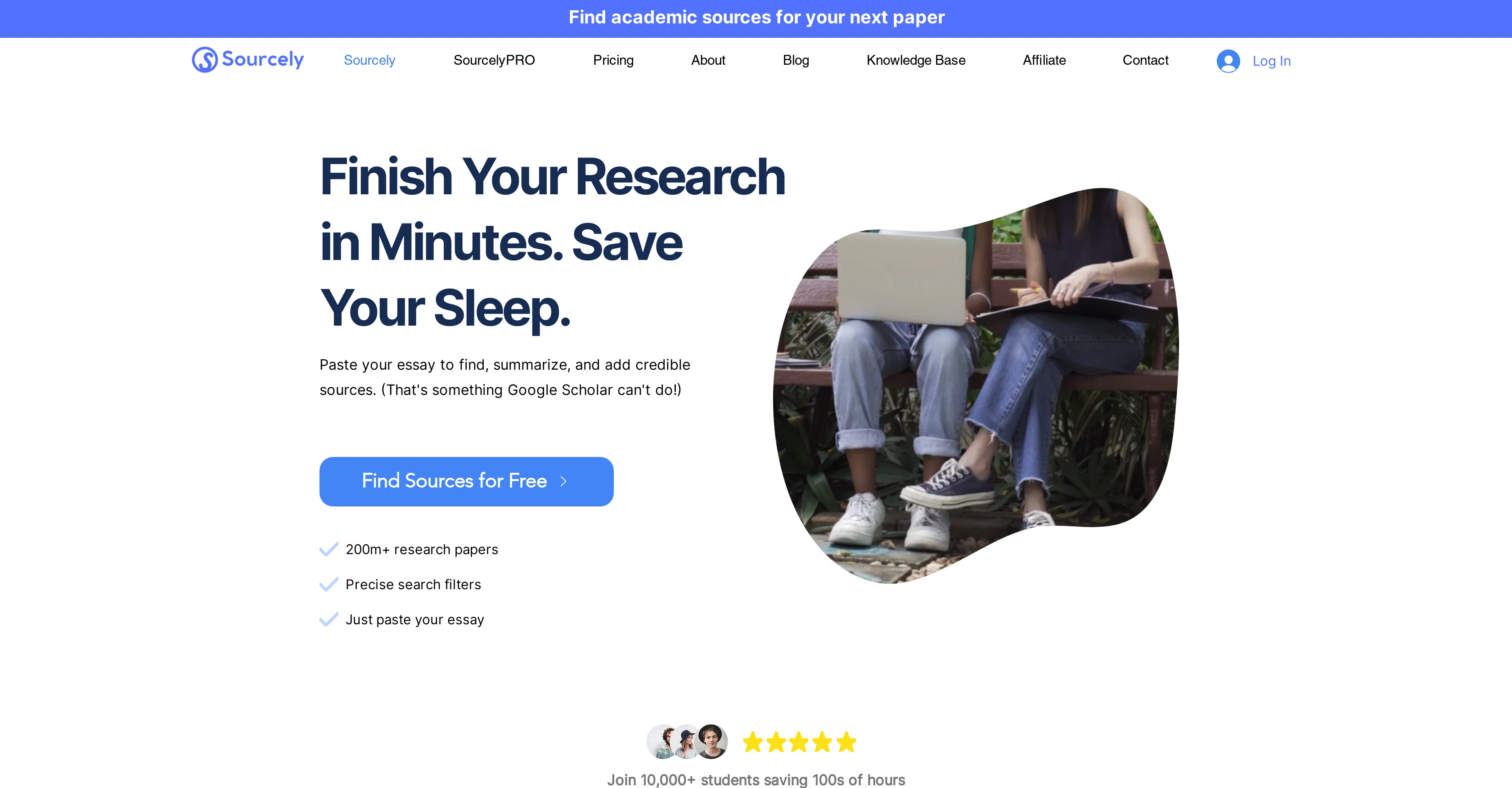 Sourcely website