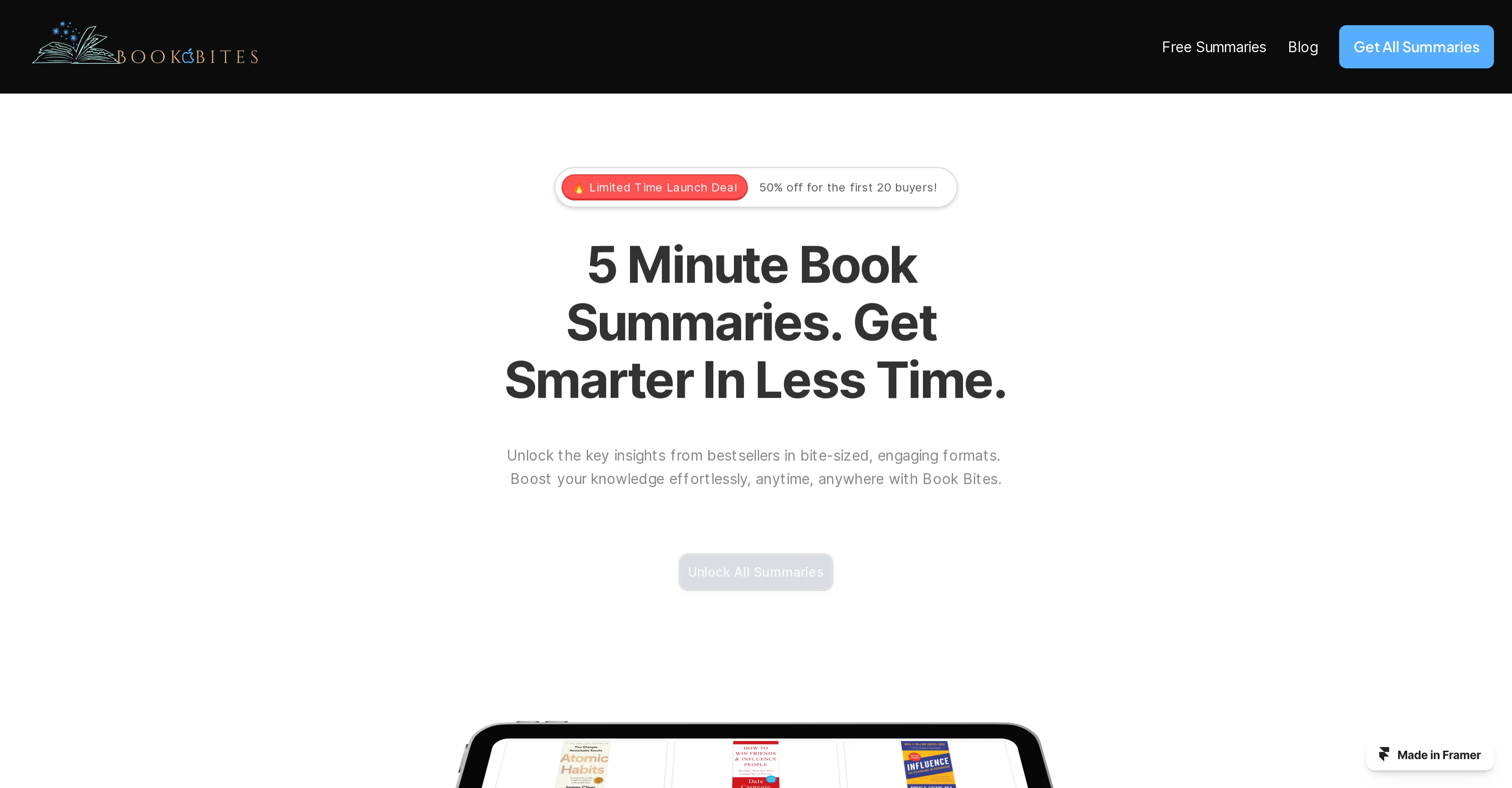 Book Bites website