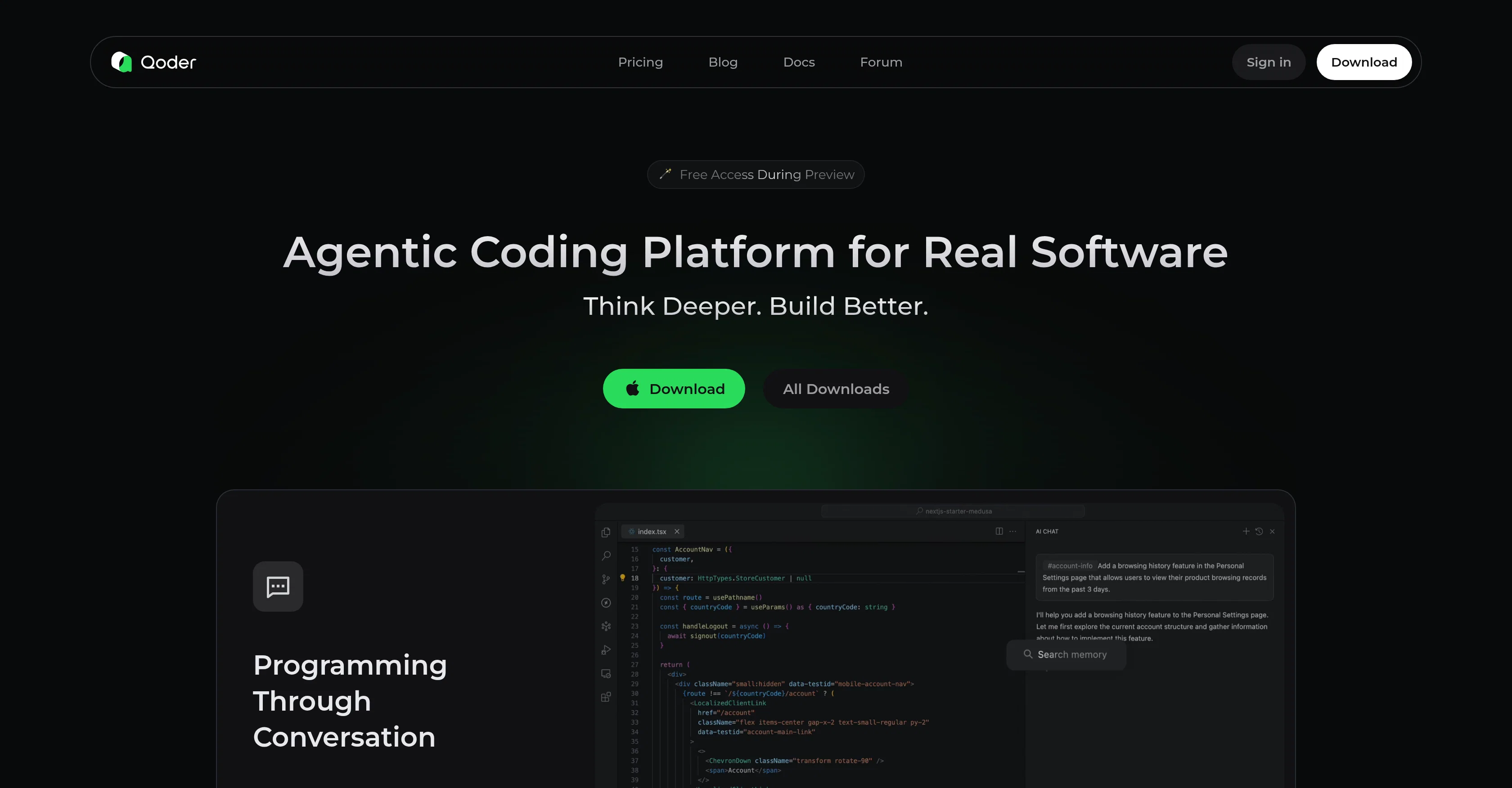 Qoder website