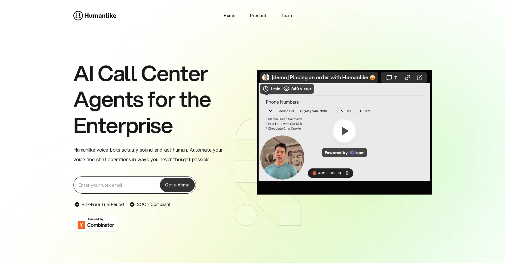 Humanlike website