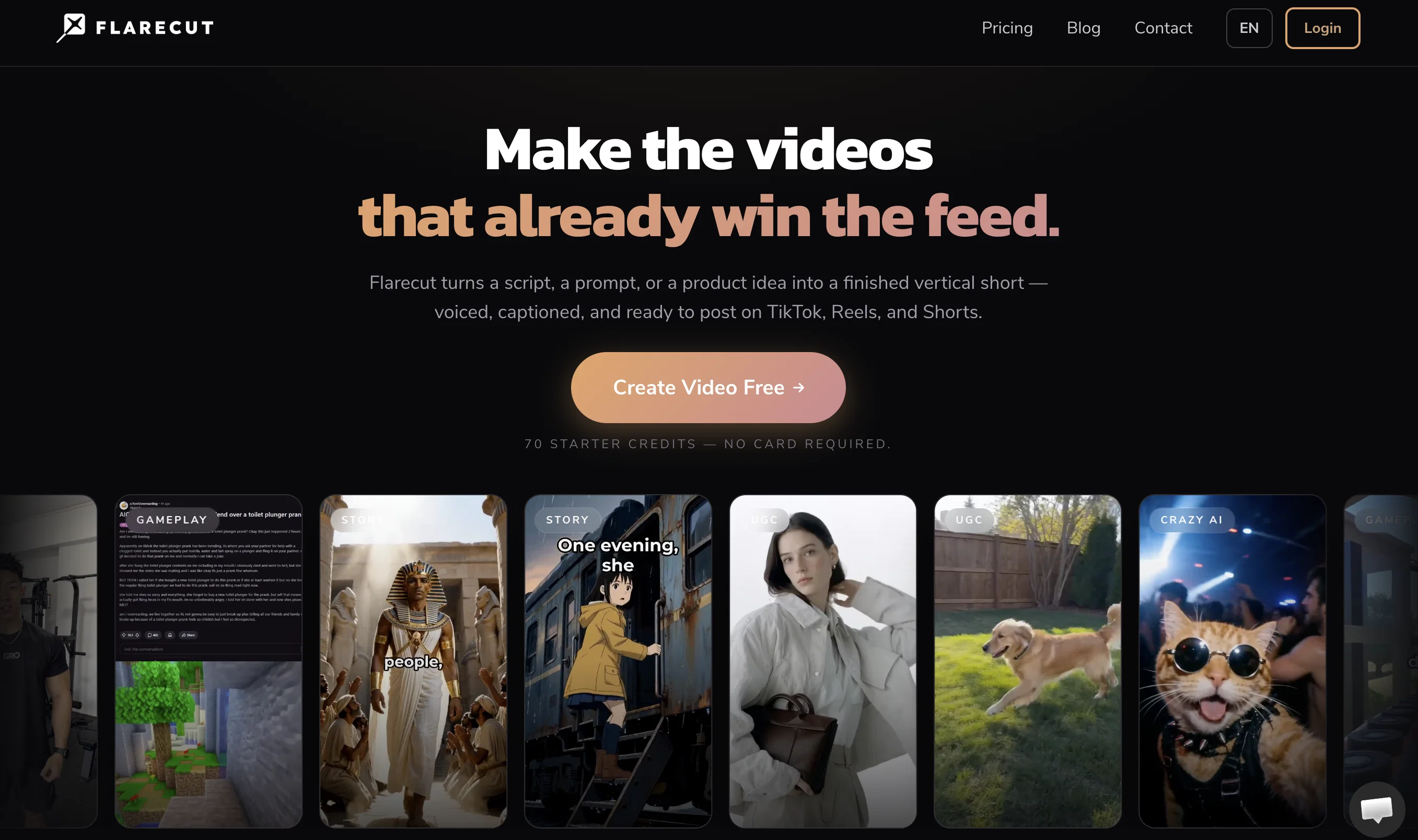 Flarecut website