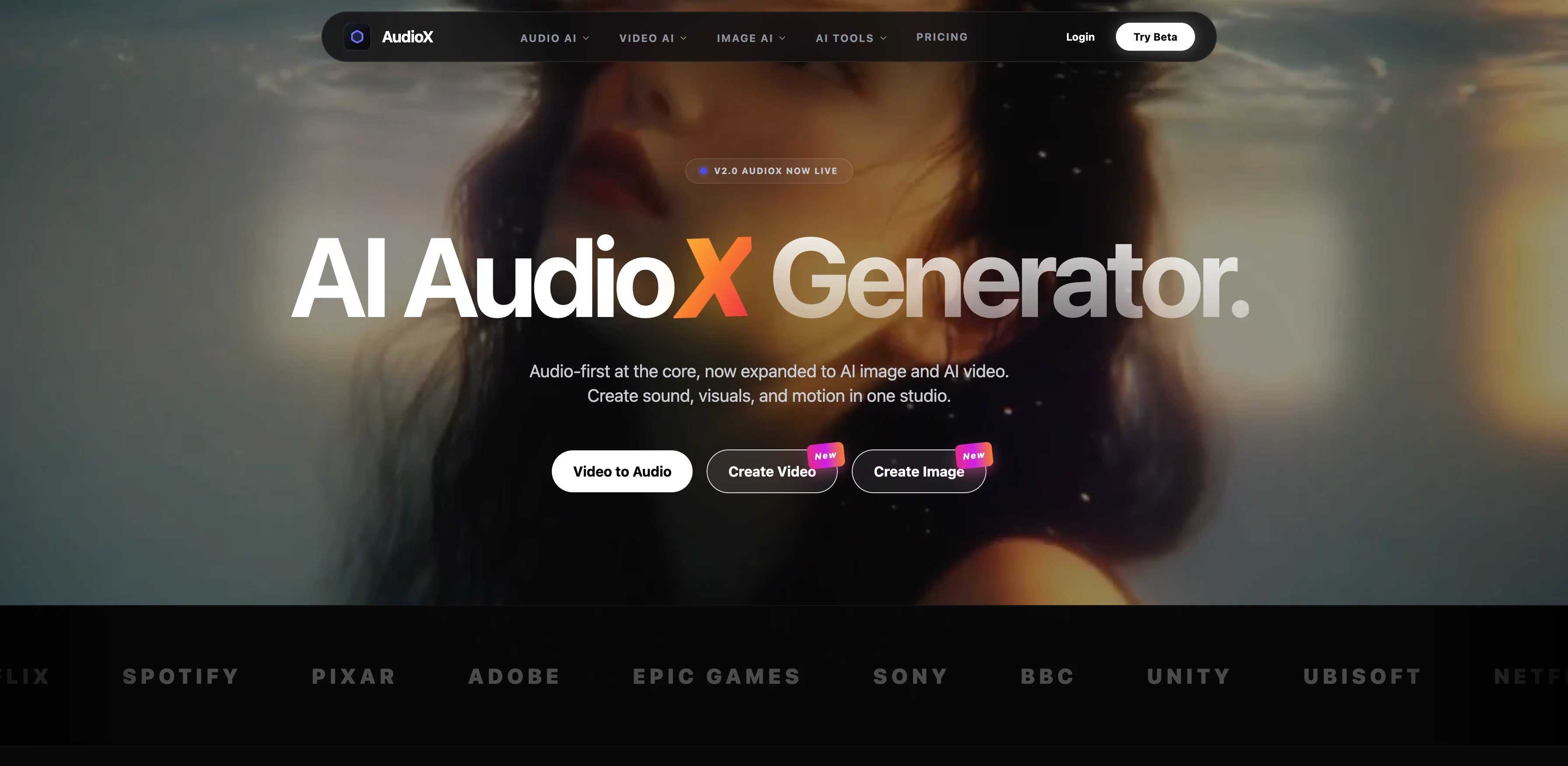 AudioX website