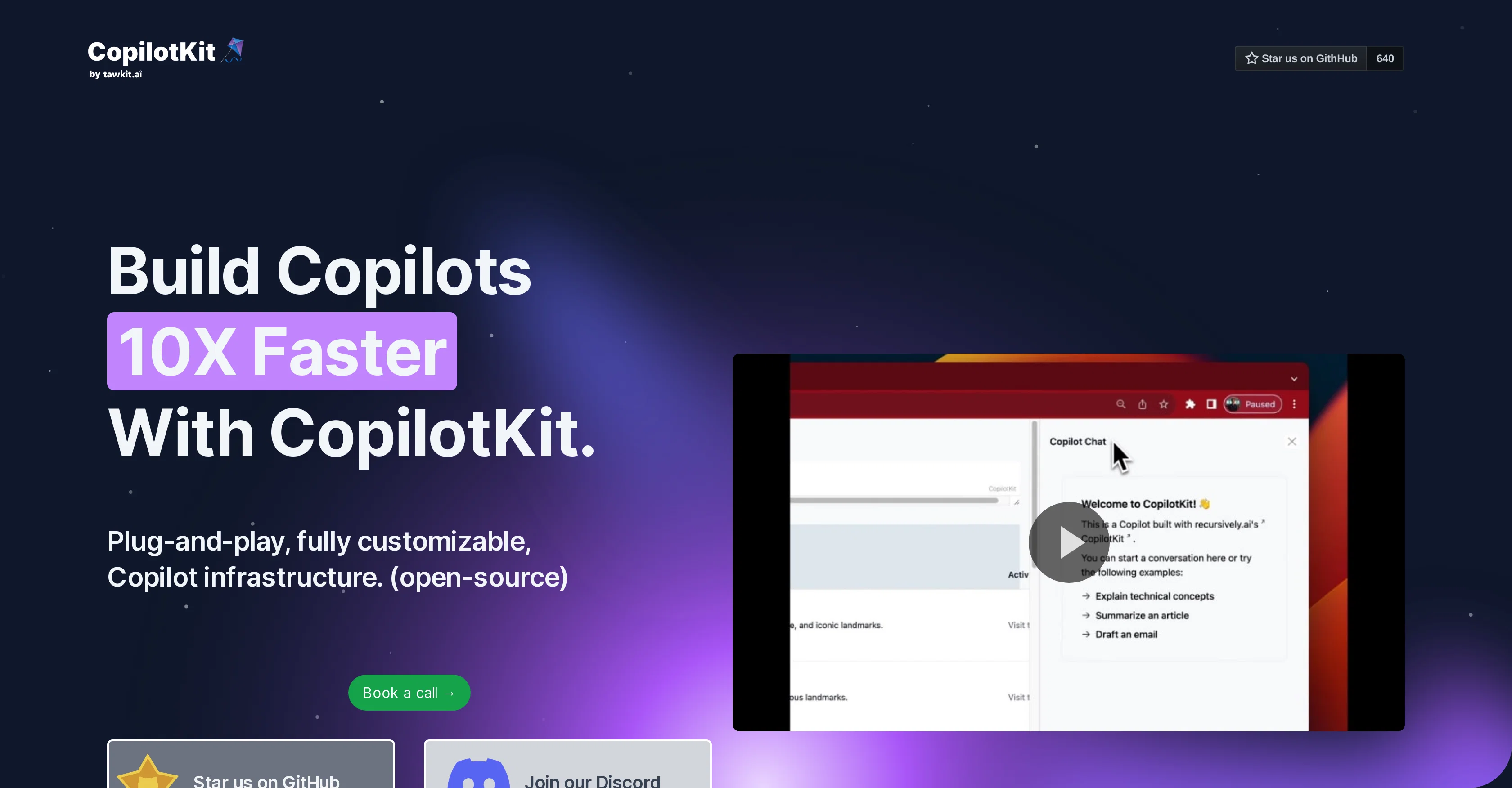 CopilotKit by TawkitAI website