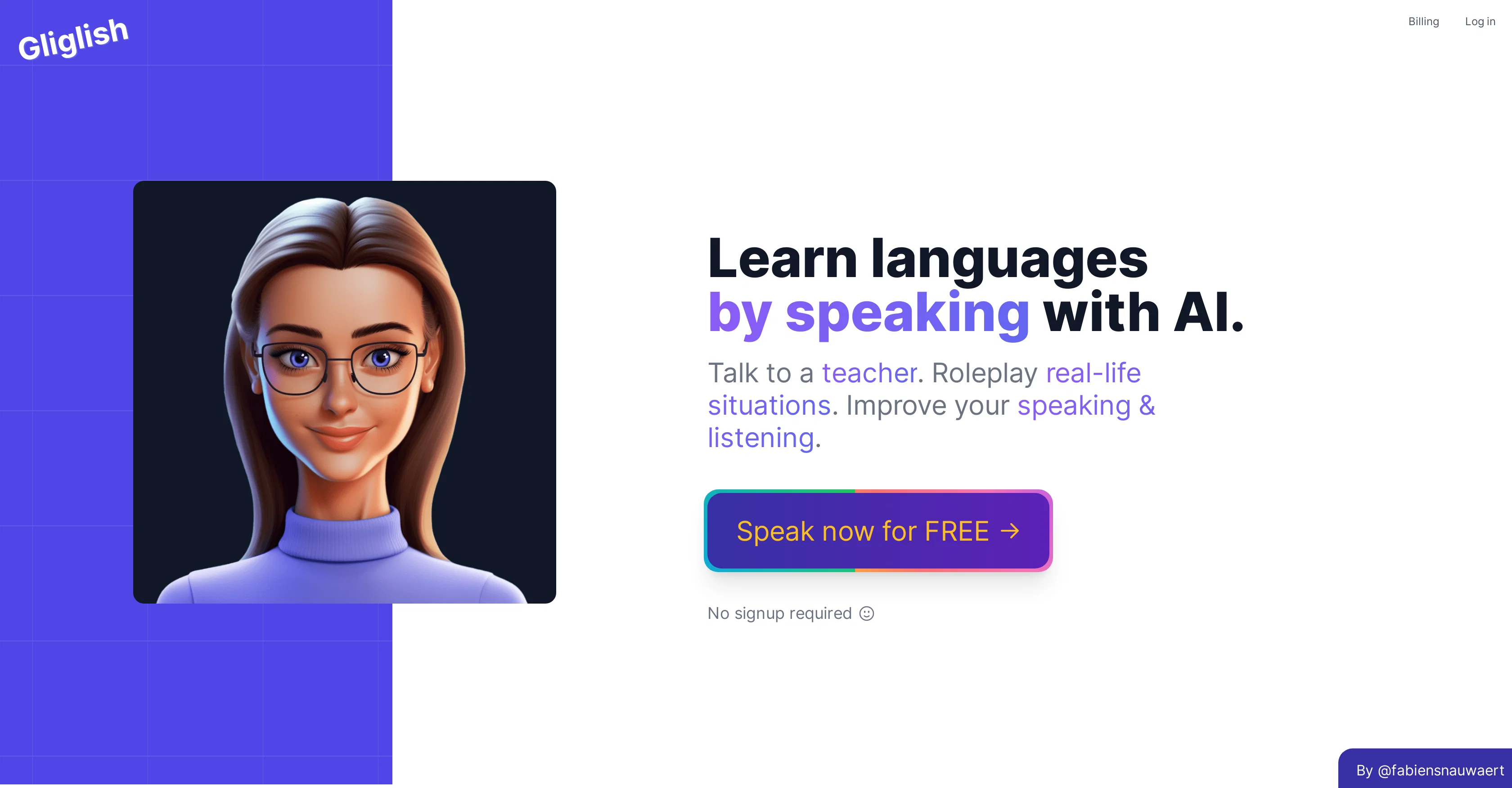 Gliglish website