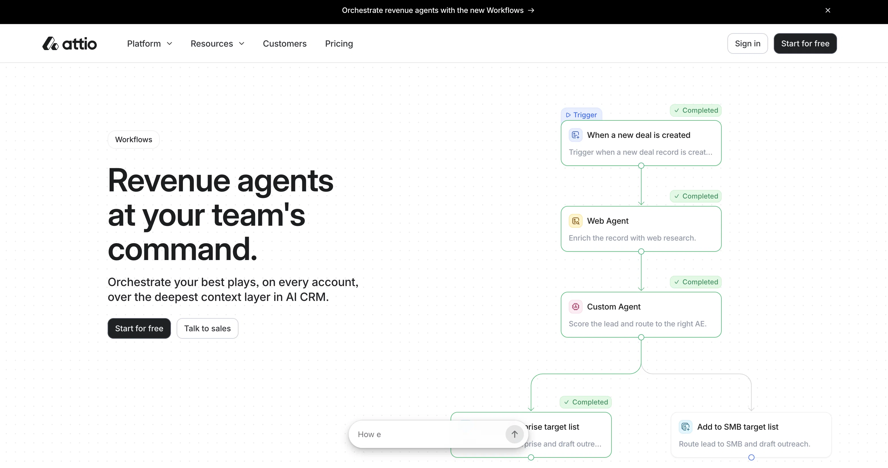 Attio Automations website