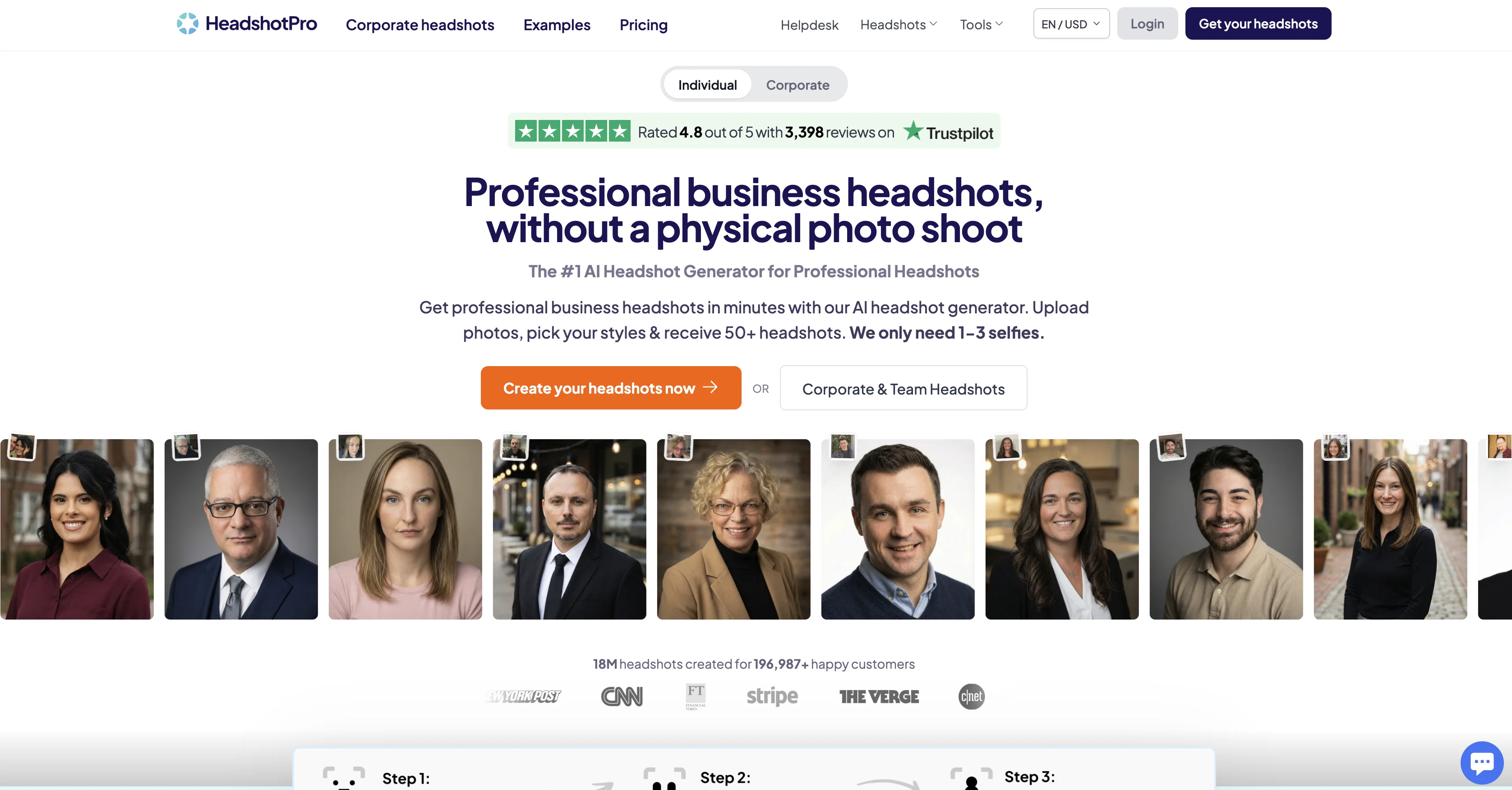 Headshotpro website
