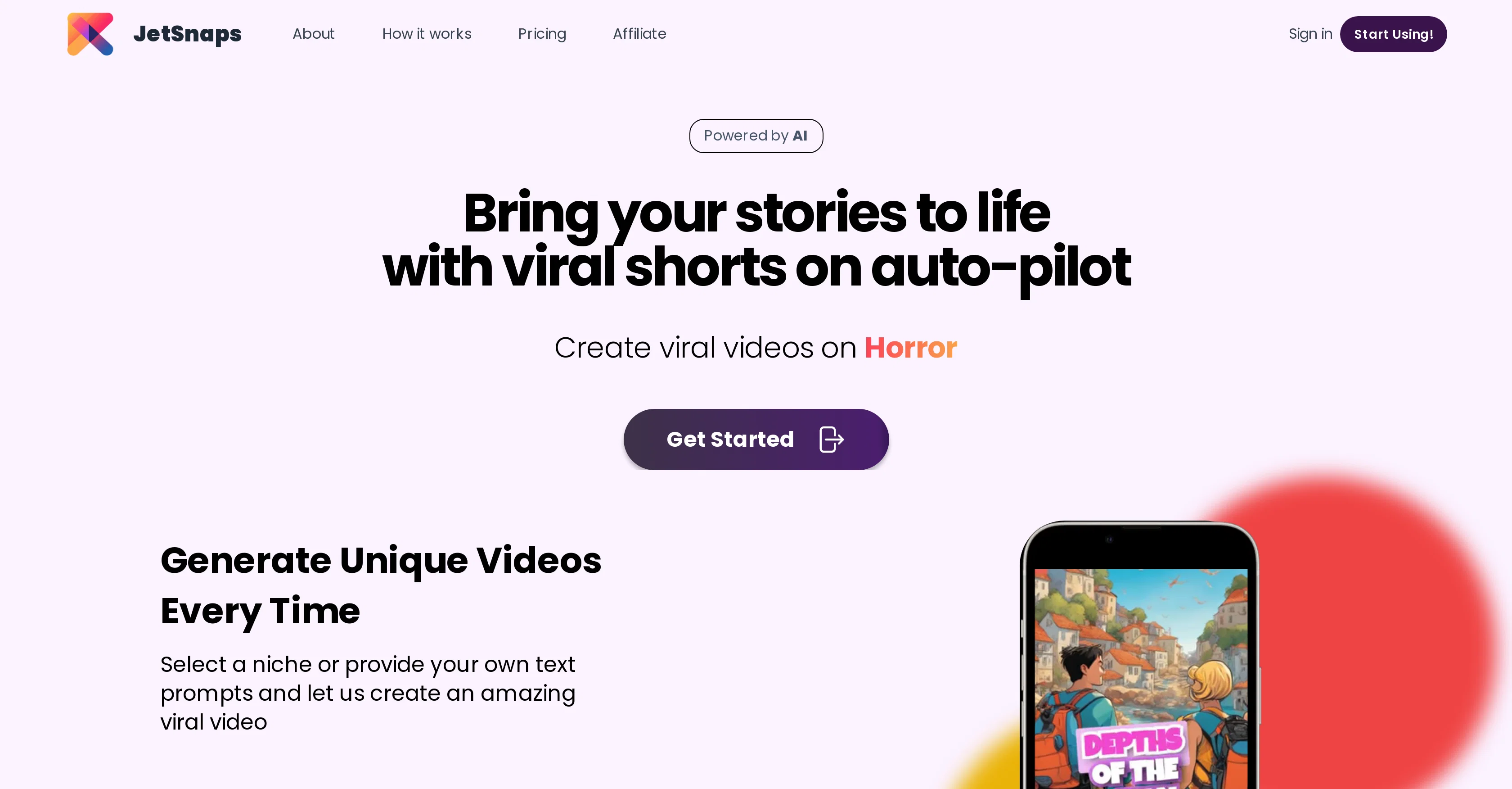 JetSnaps website