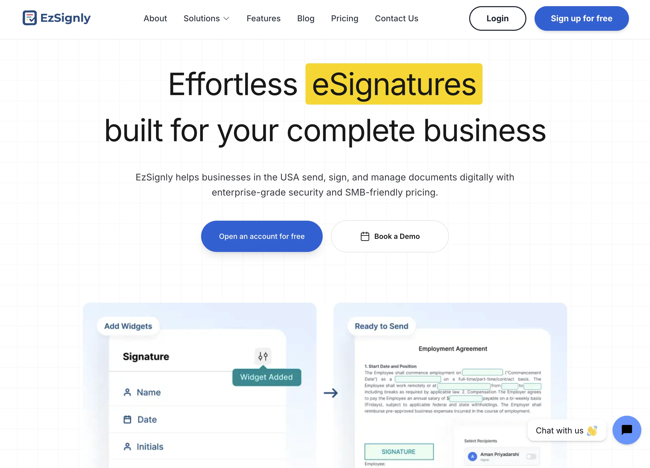 EzSignly website