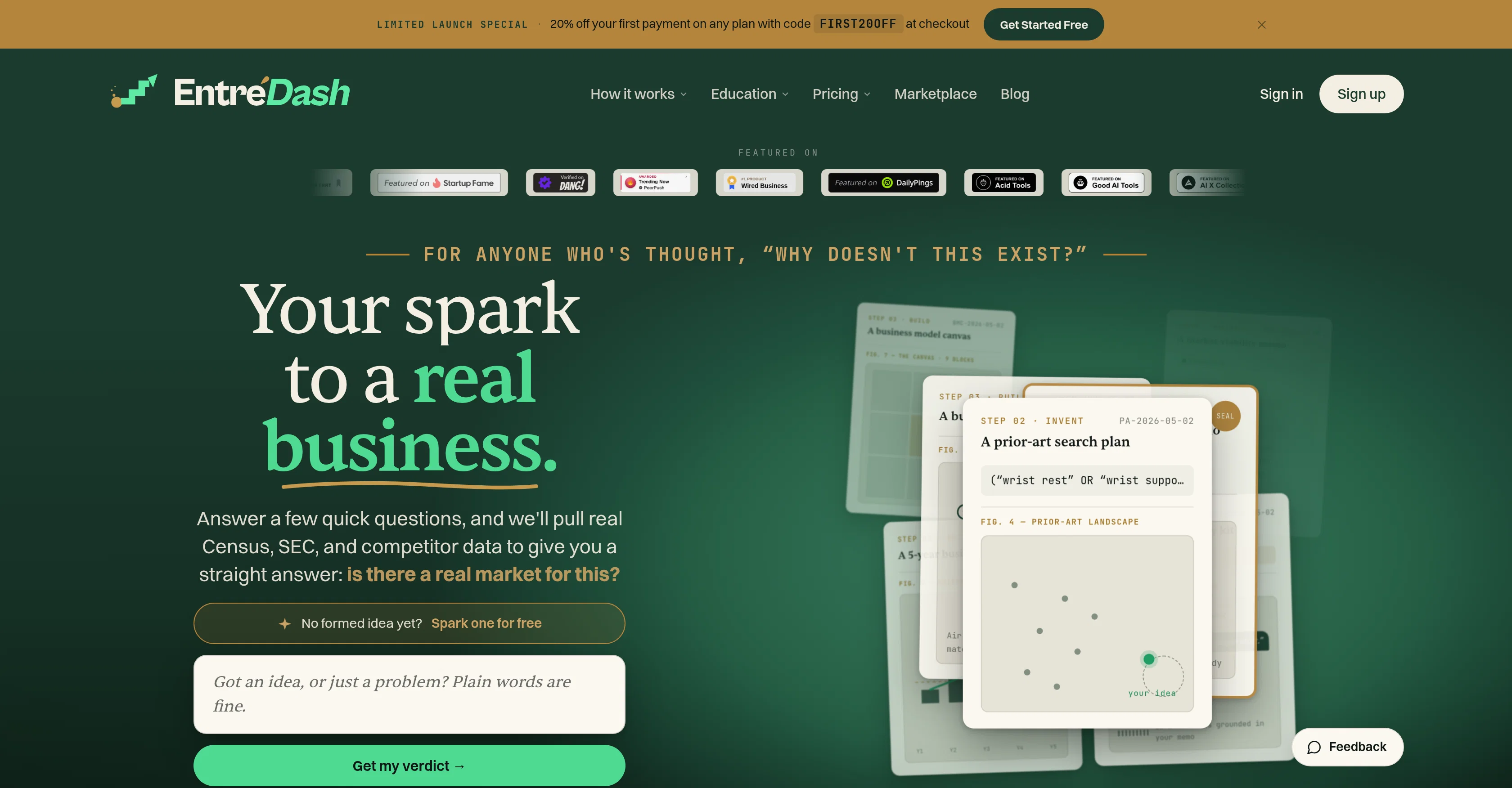 EntreDash website