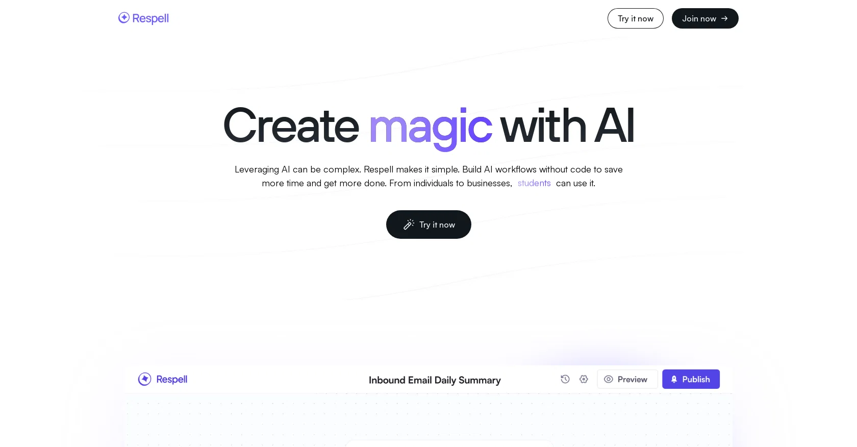 Respell website
