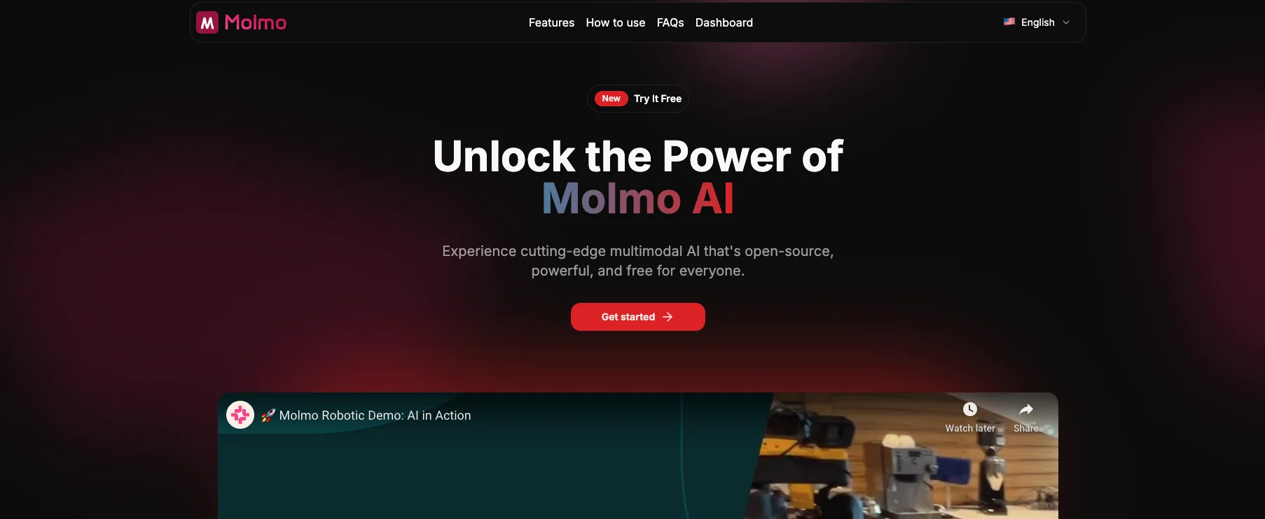 Molmo AI website