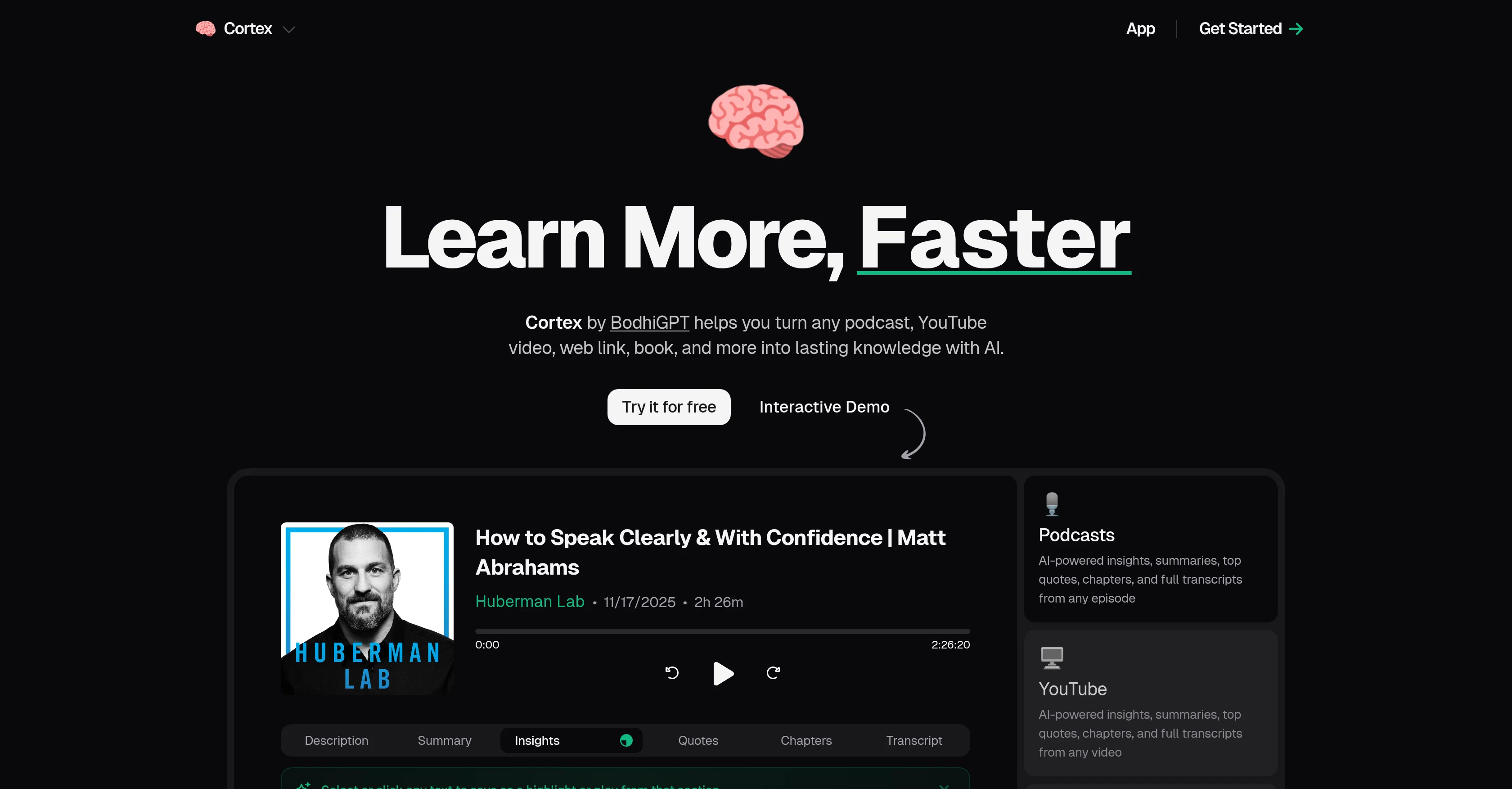 Cortex | BodhiGPT website