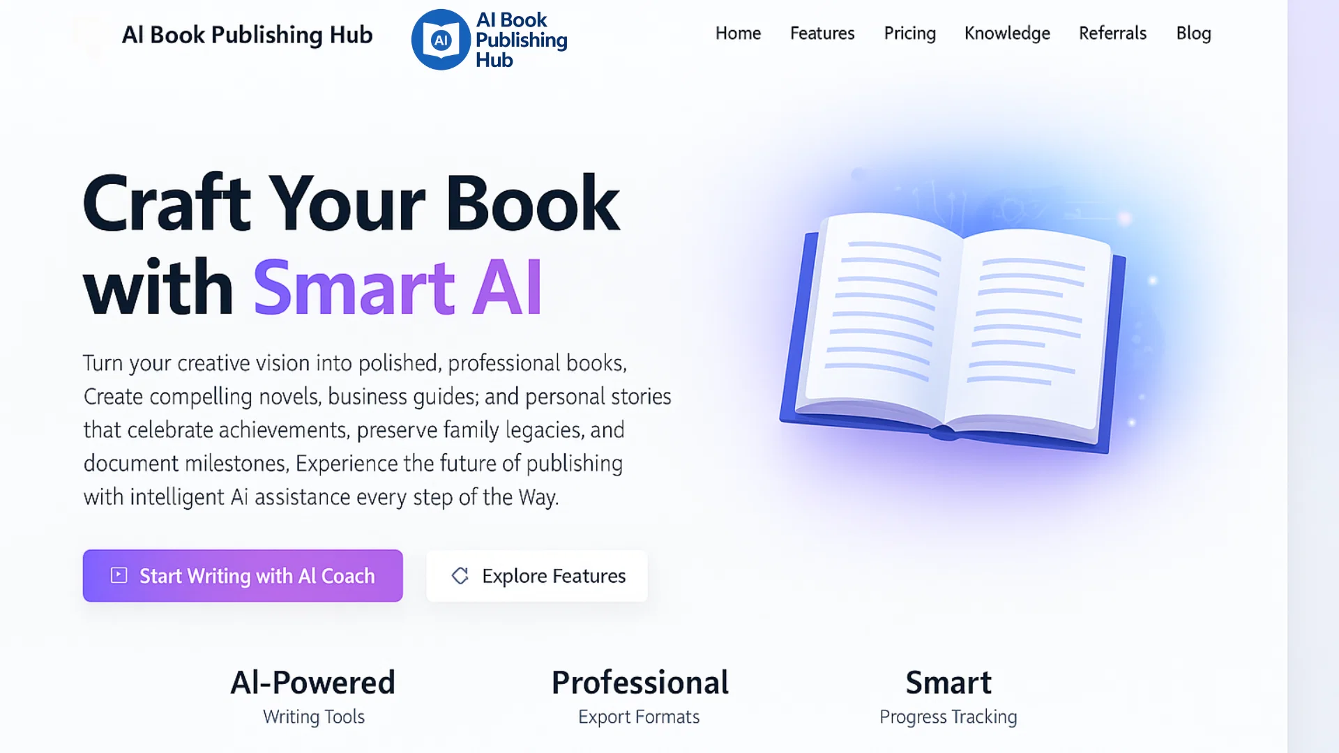 AI Book Publishing Hub website