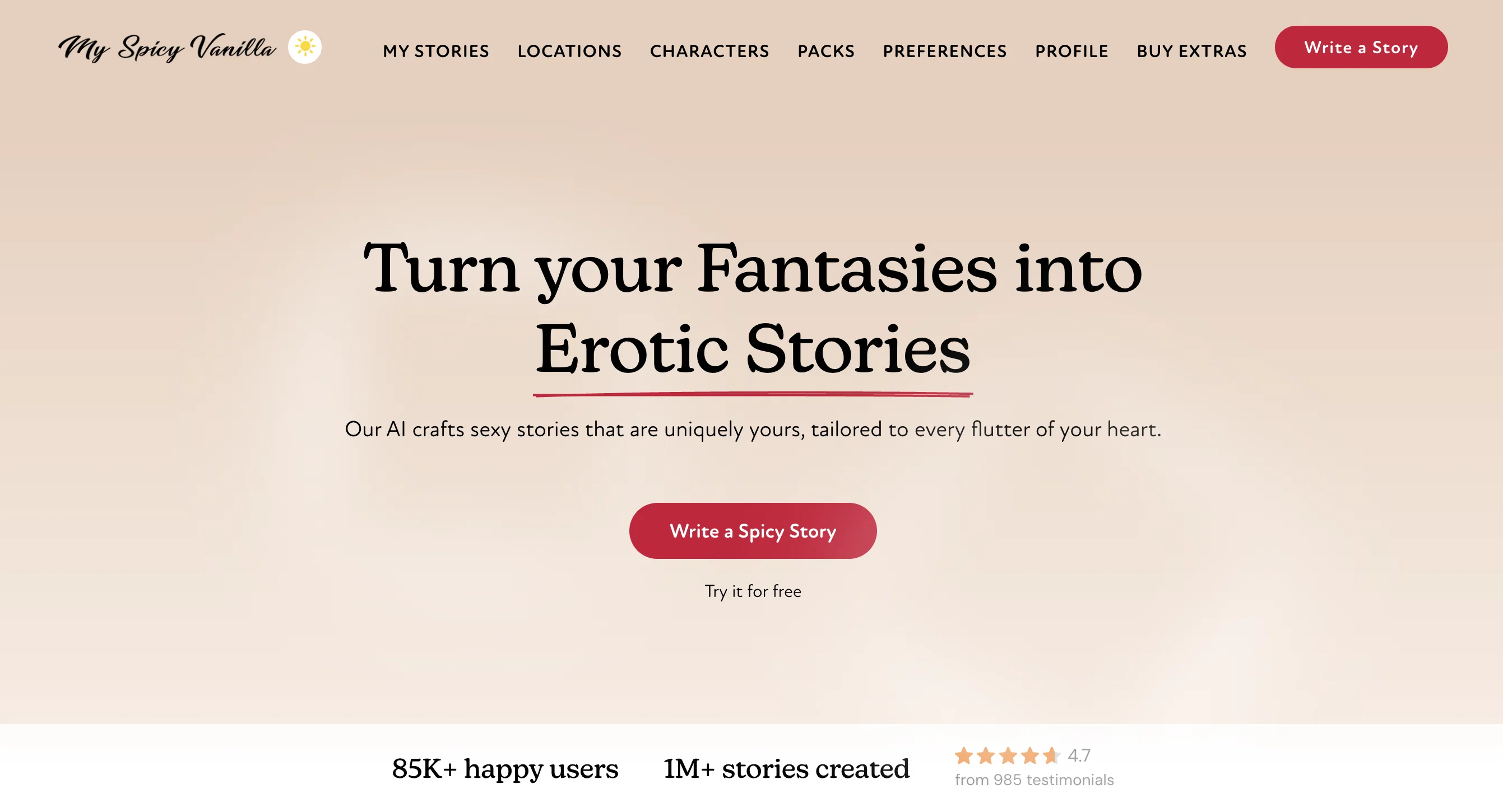 My Spicy Vanilla website