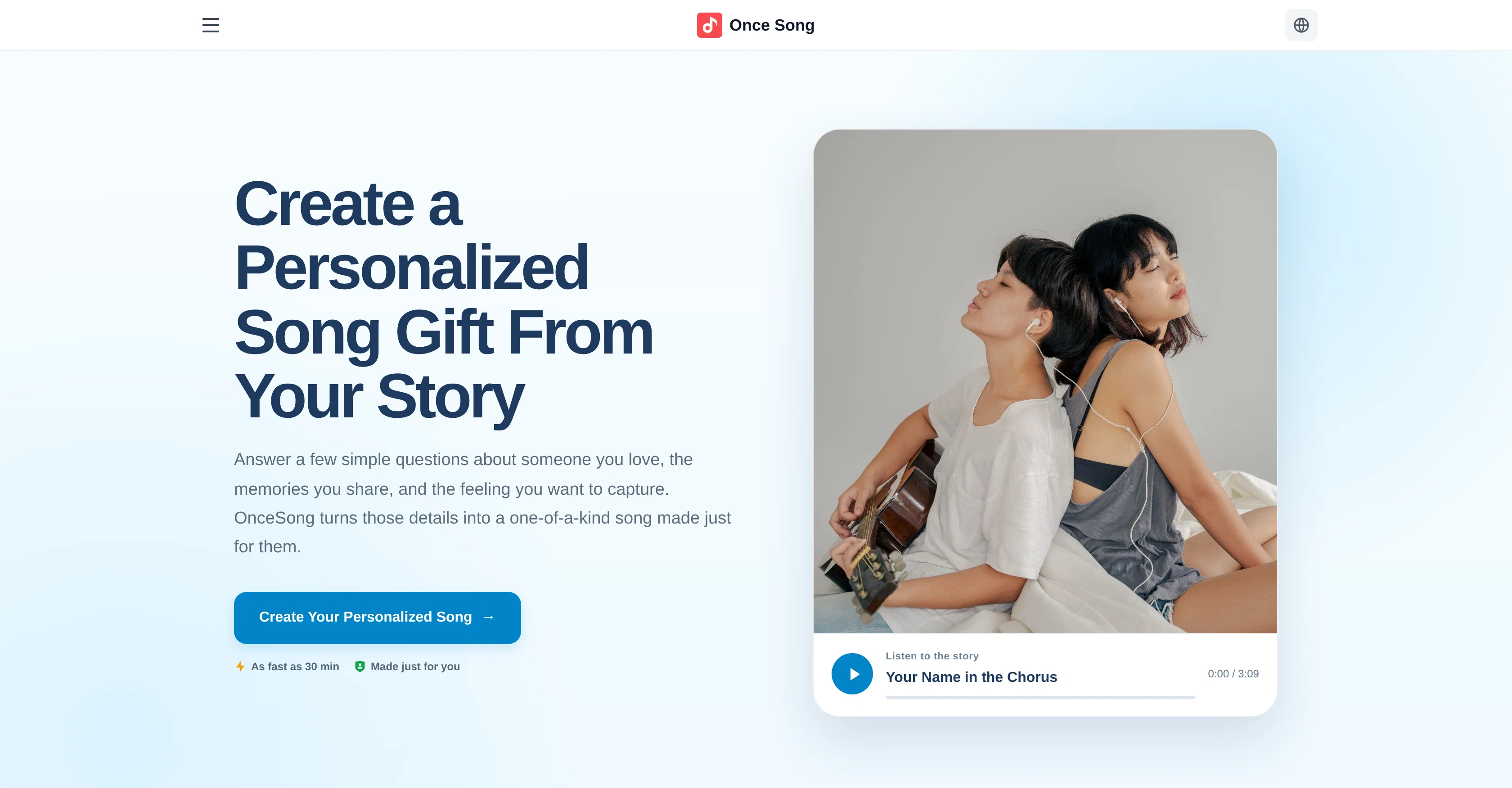 OnceSong website