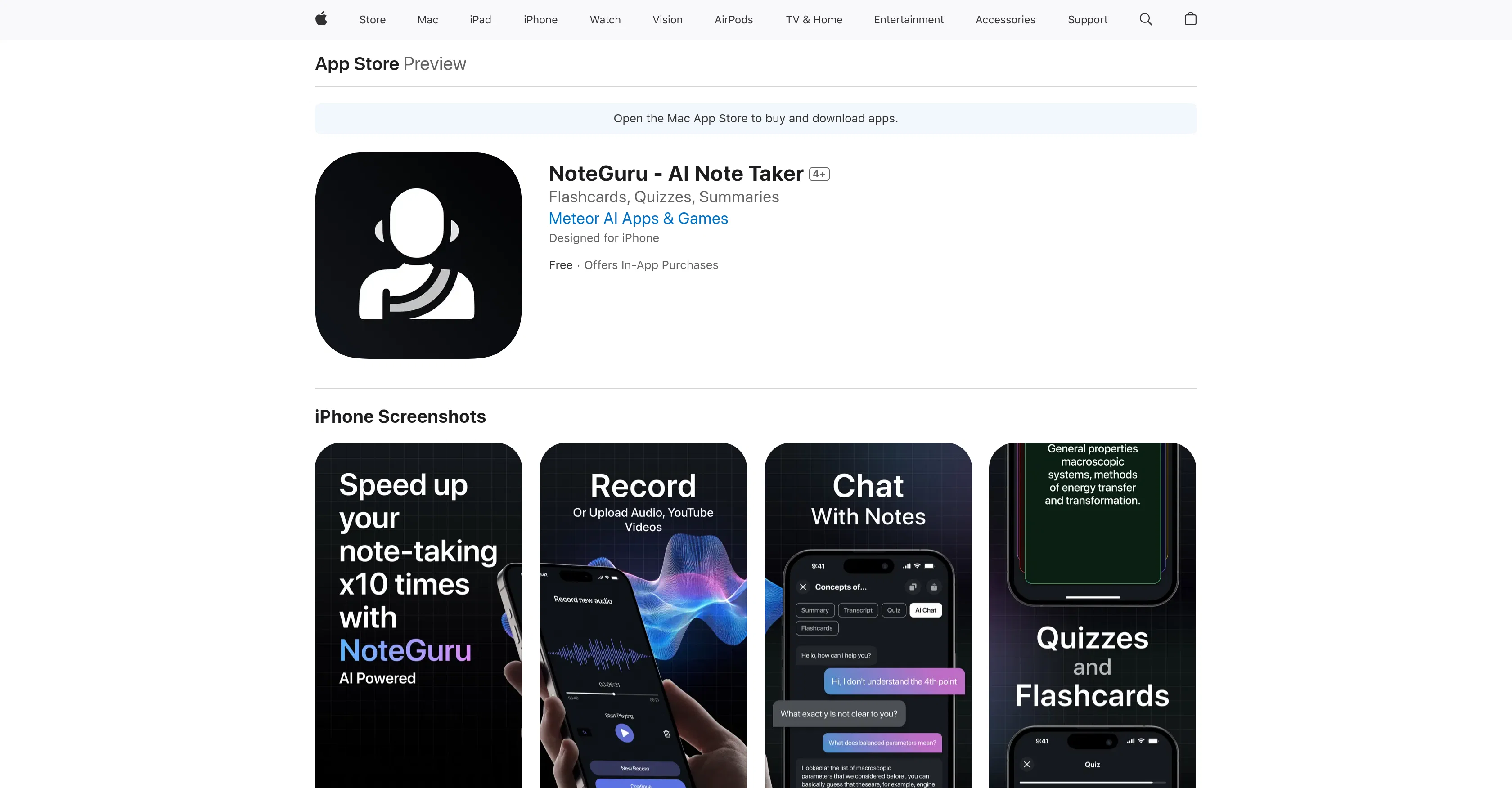 NoteGuru - AI Note Taker website