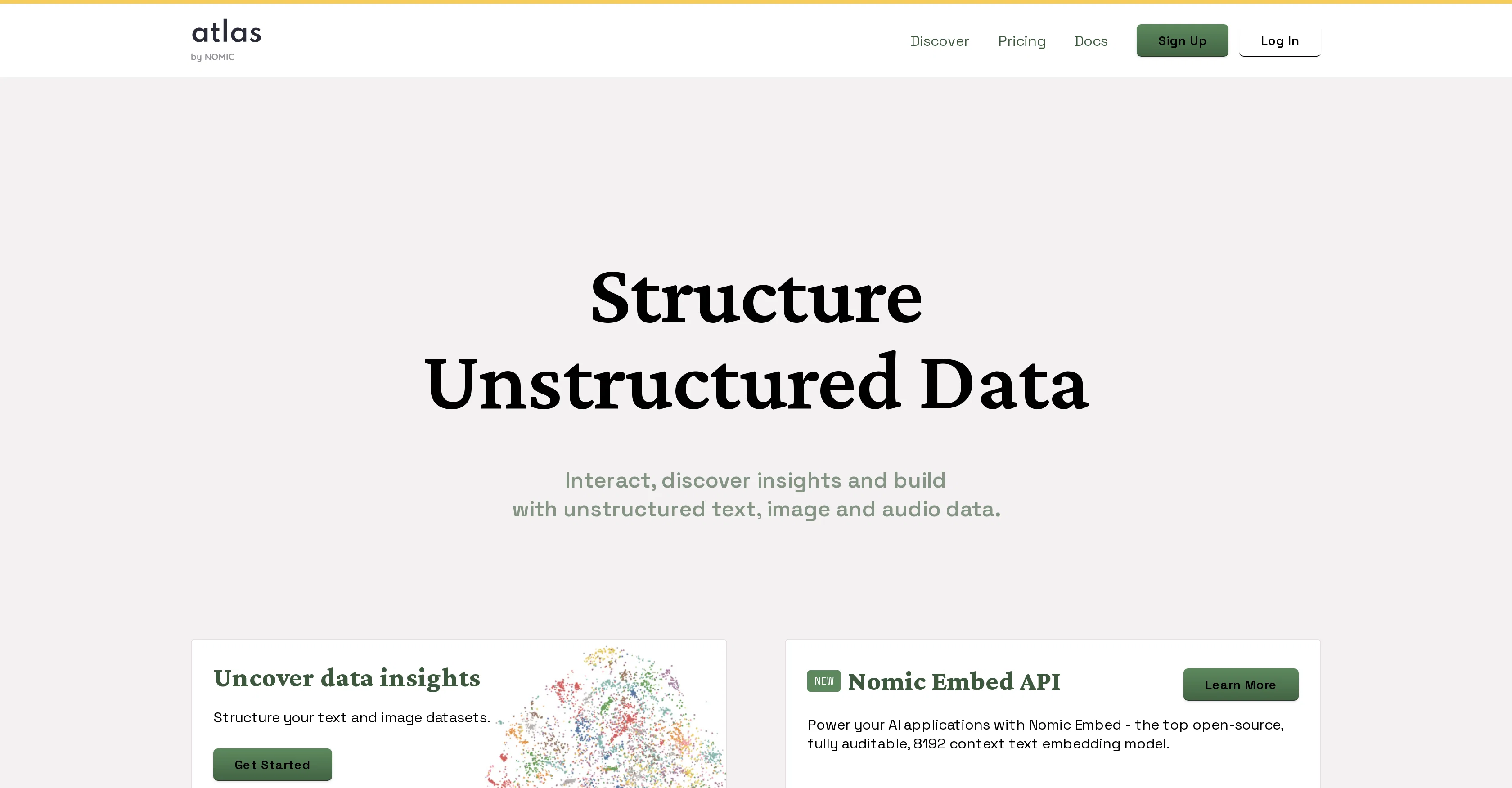 Nomic Atlas website