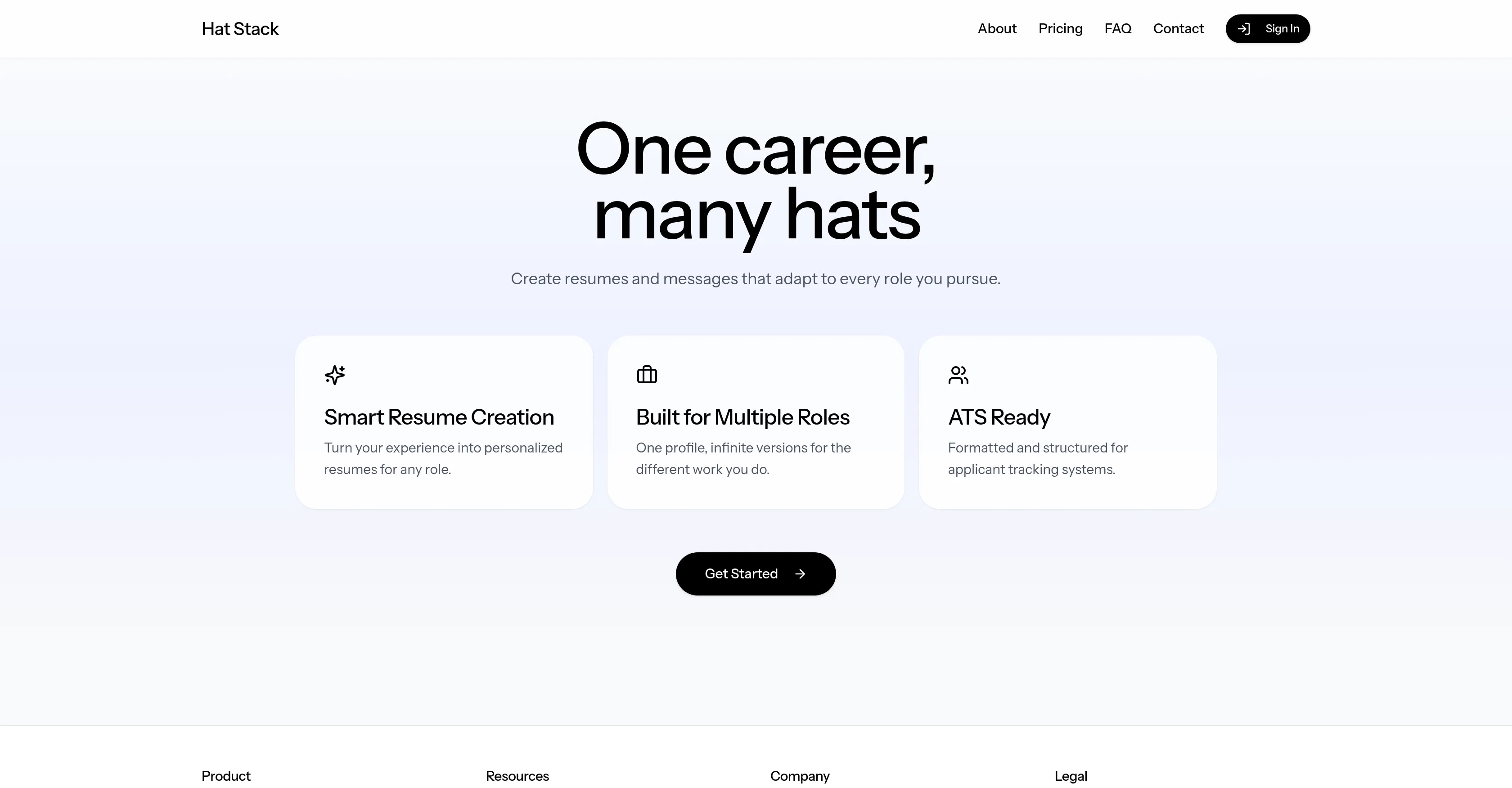 Hat Stack website