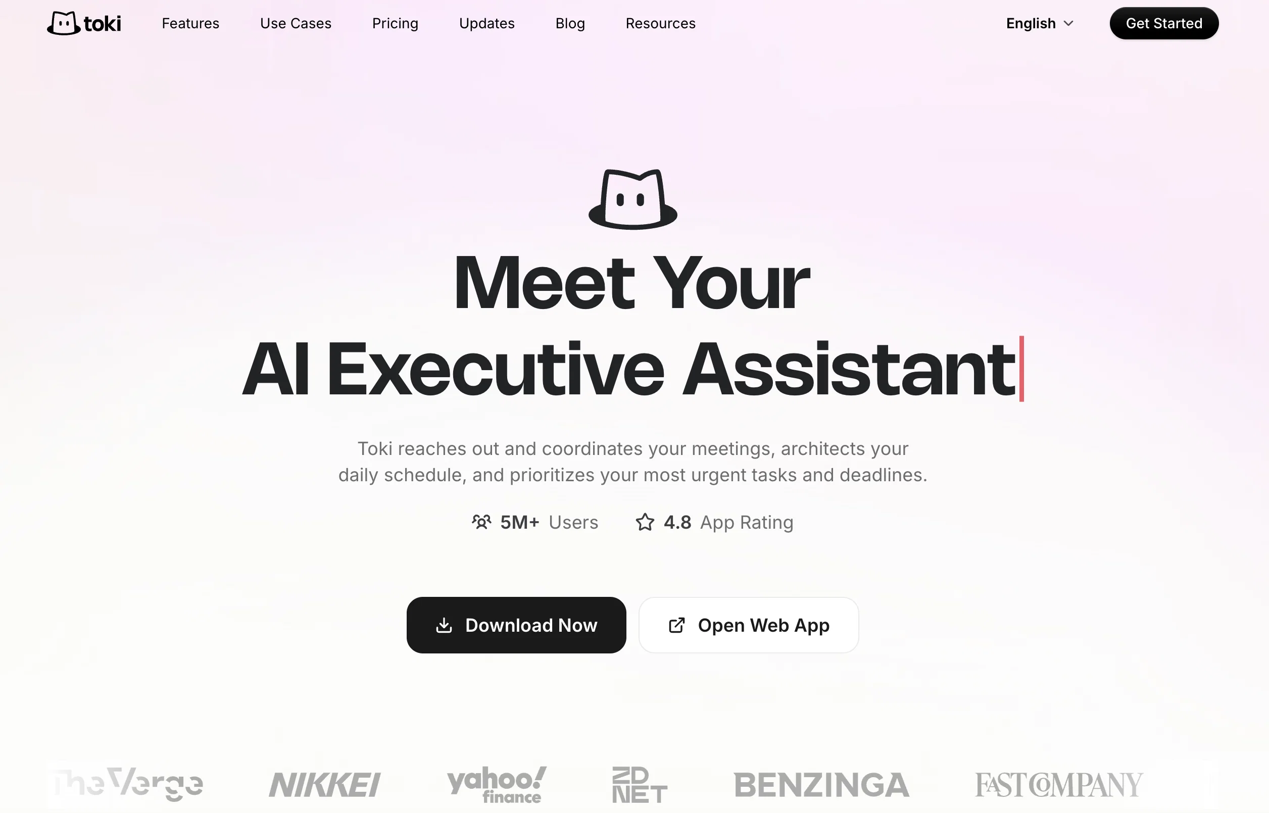 Toki AI website