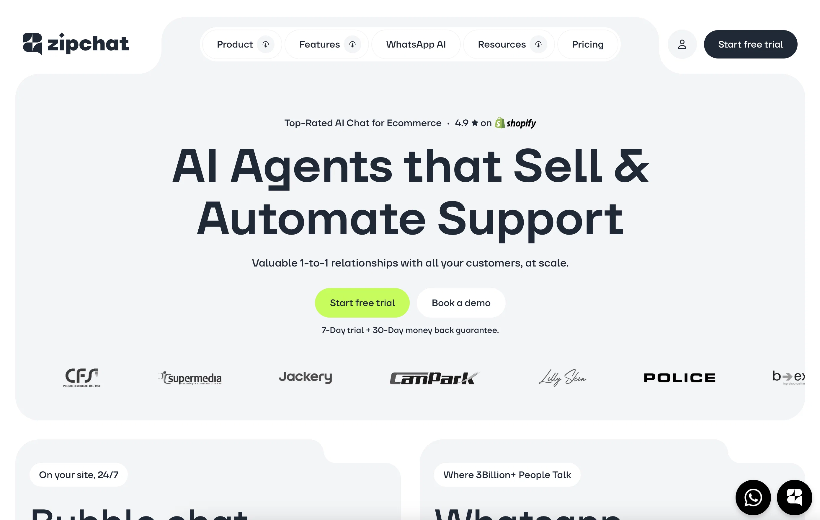 Zipchat website