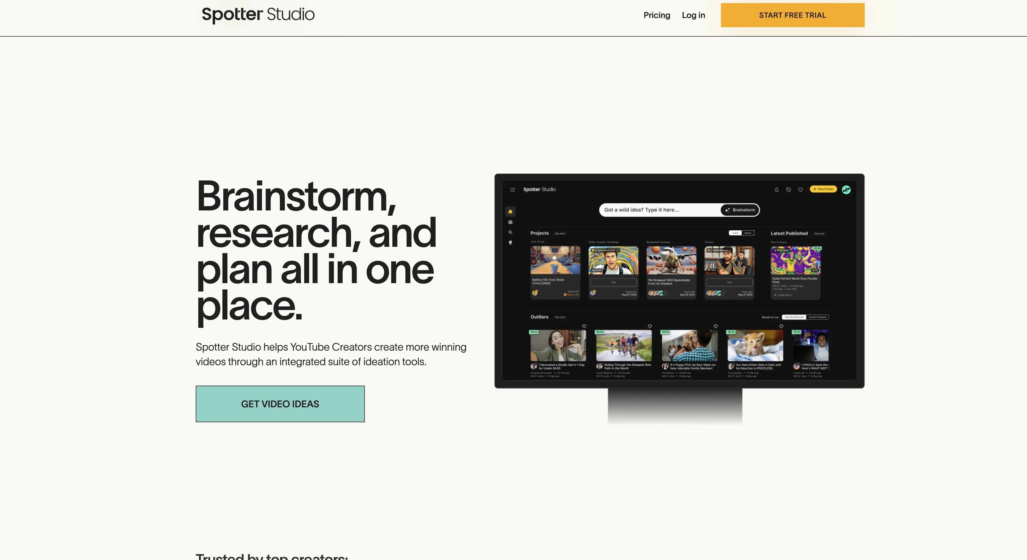 Spotter Studio website