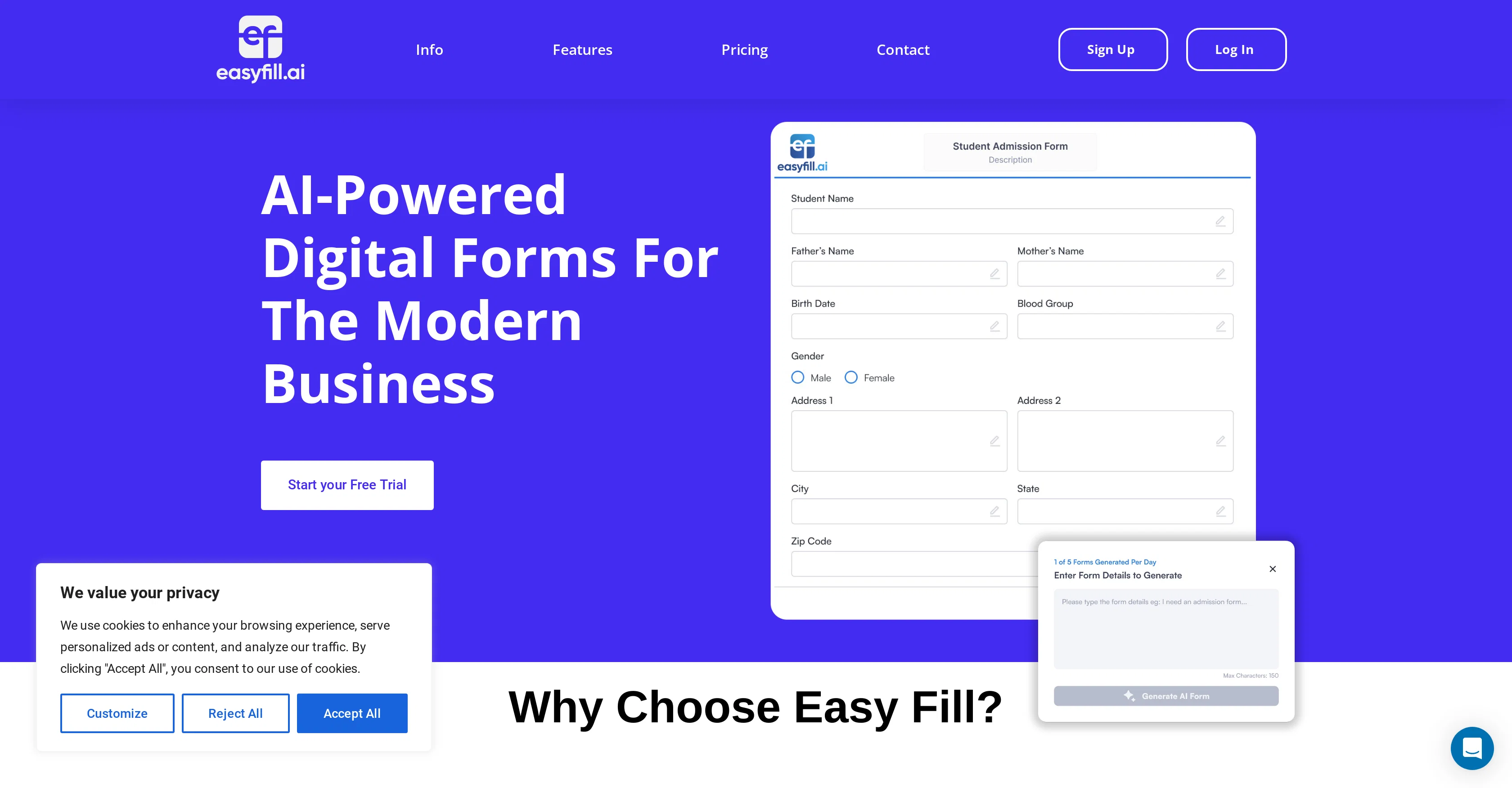 EasyFill.ai website