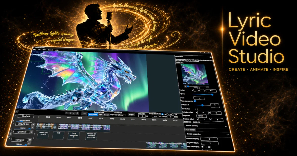 Lyric Video Studio website