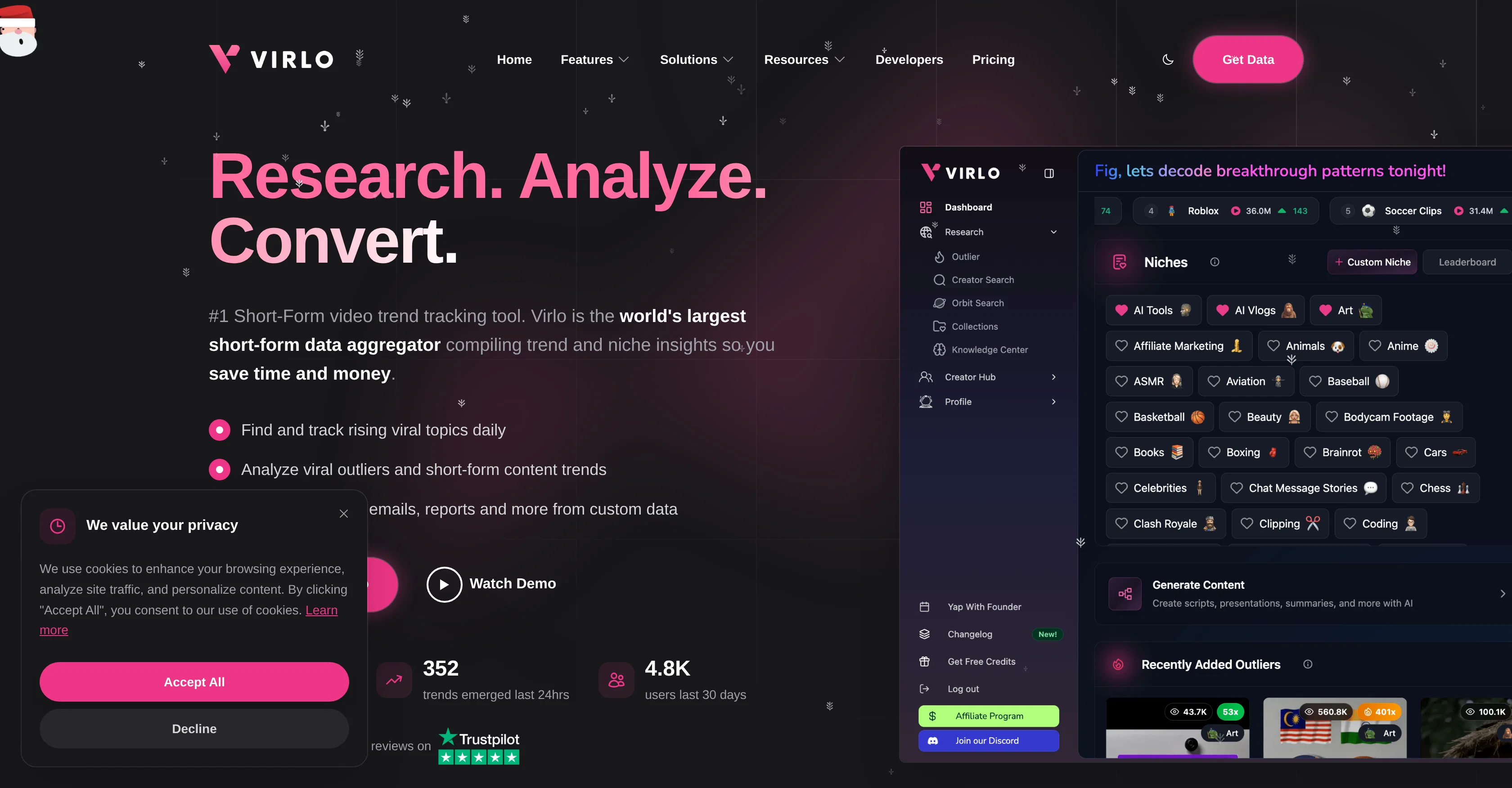 Virlo website