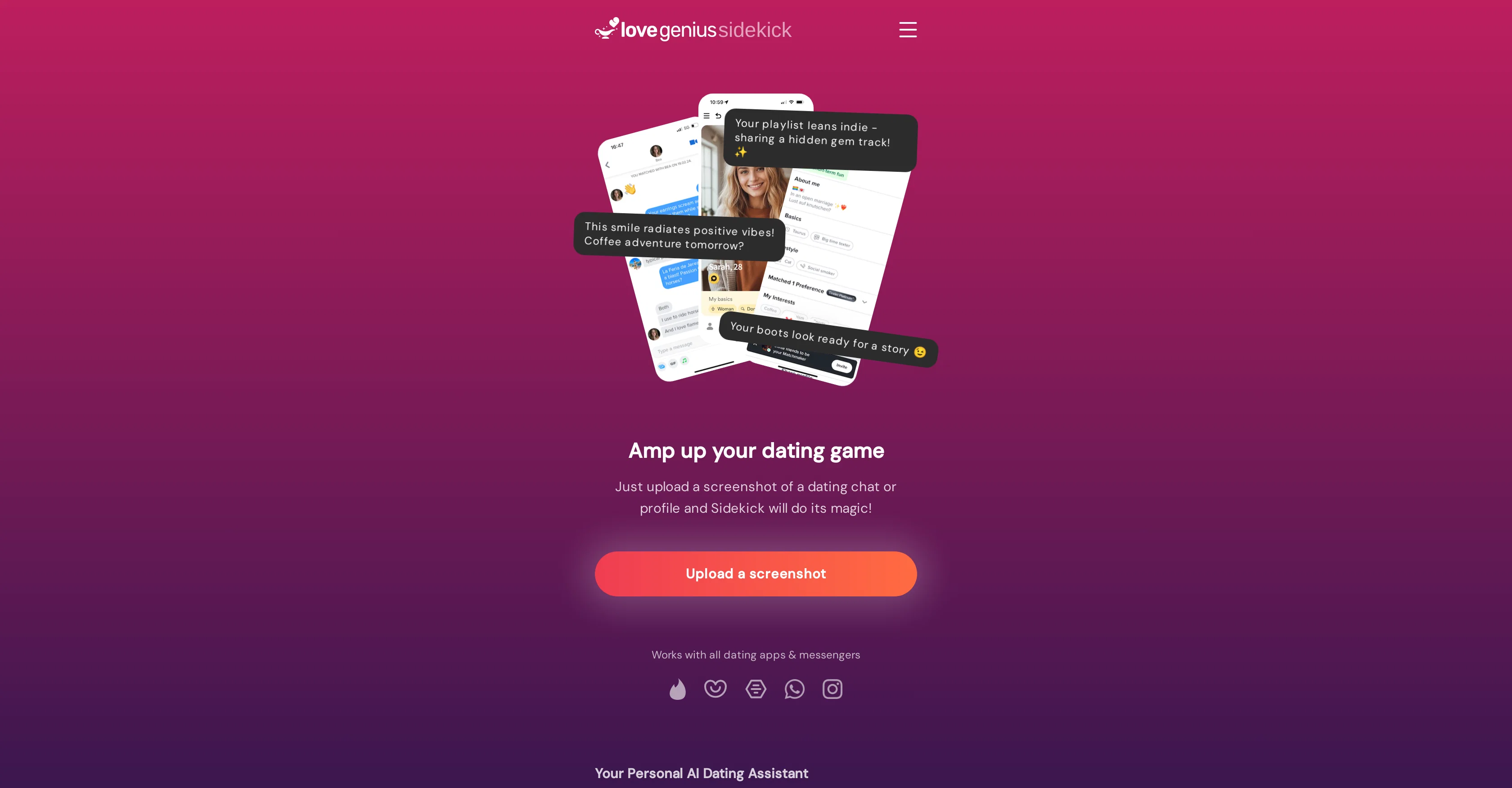 LoveGenius Sidekick website