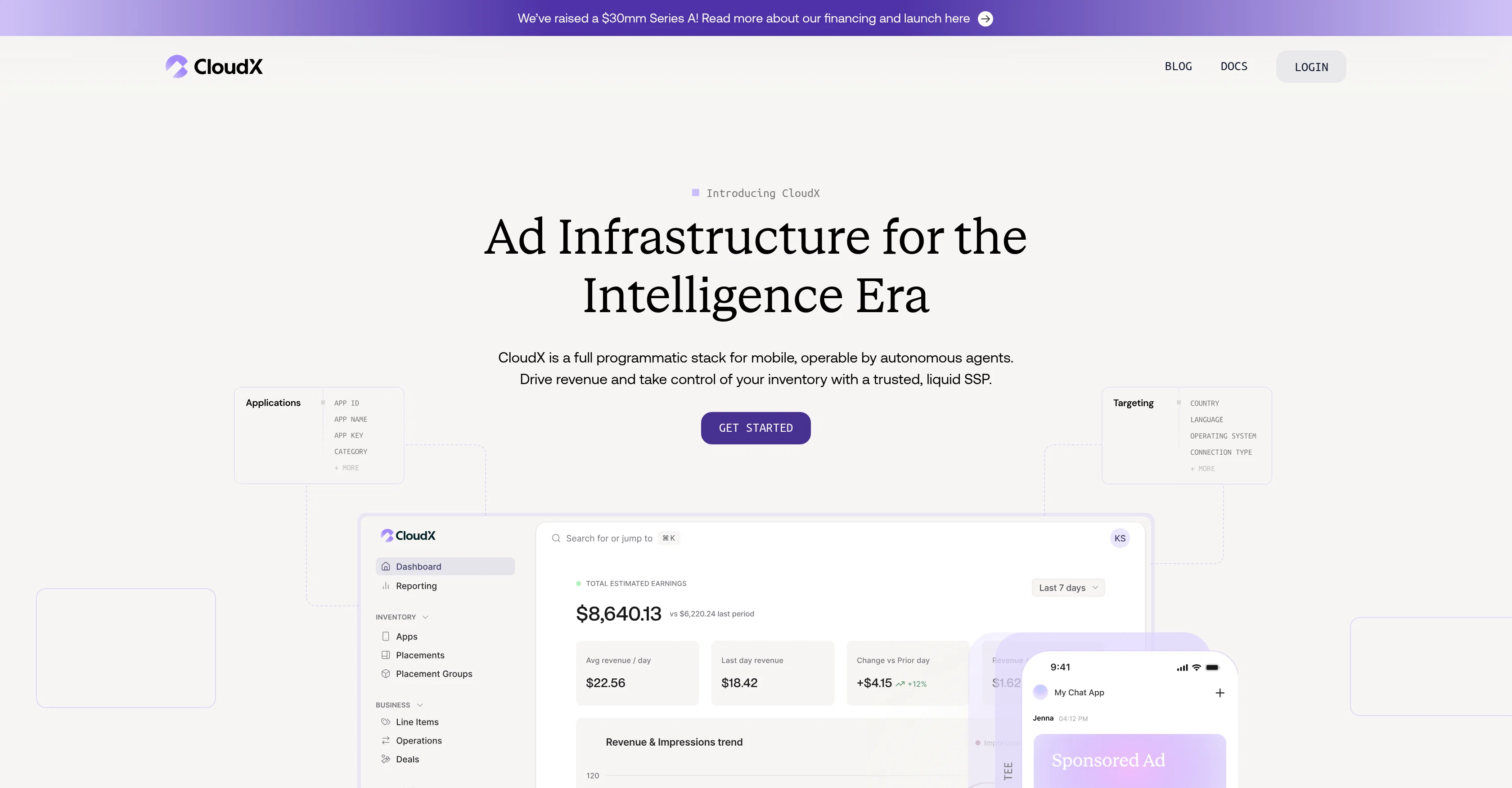 CloudX website
